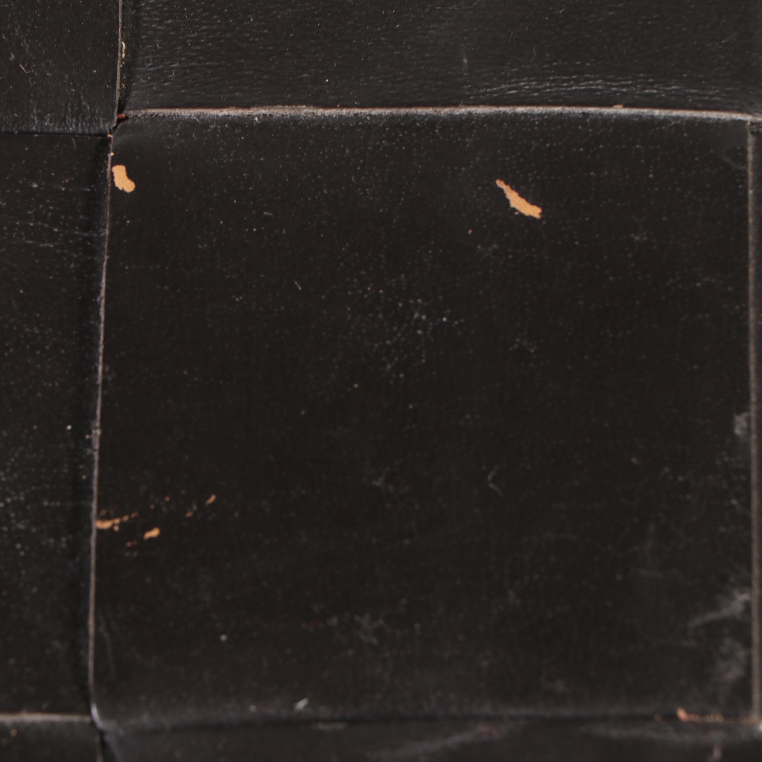 Contemporary Metal Framed Accent Table and Tabletop Wine Rack