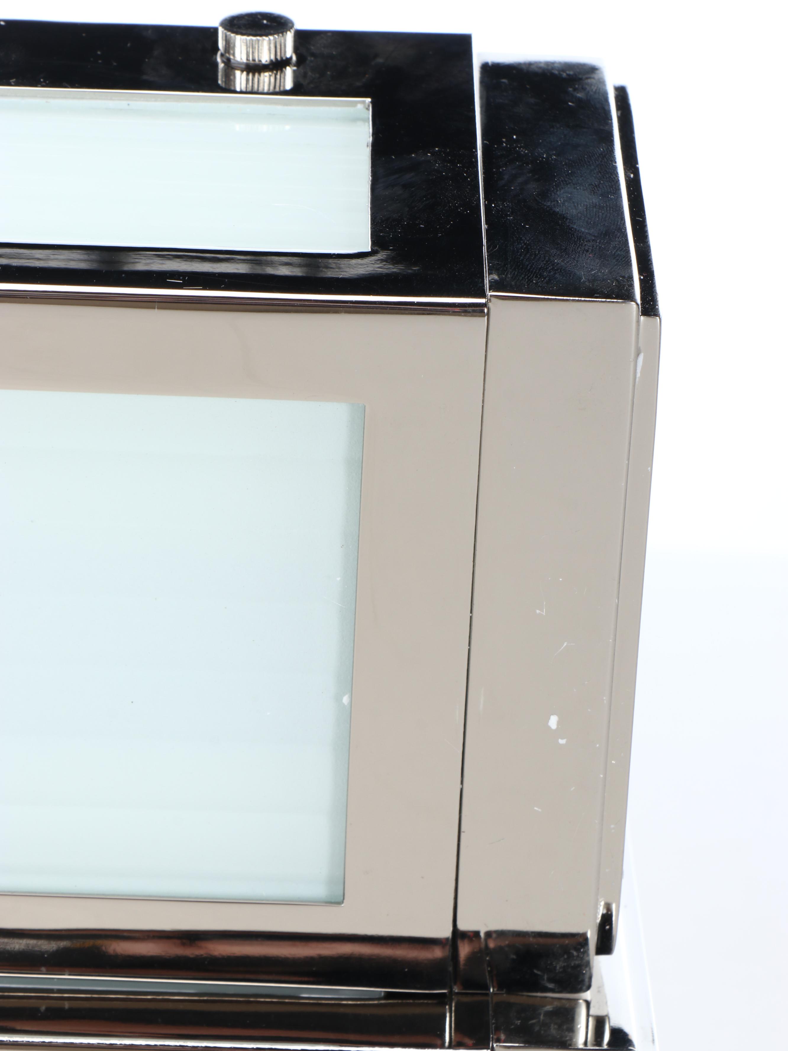 Restoration Hardware Chrome Framed Bathroom Light Fixtures