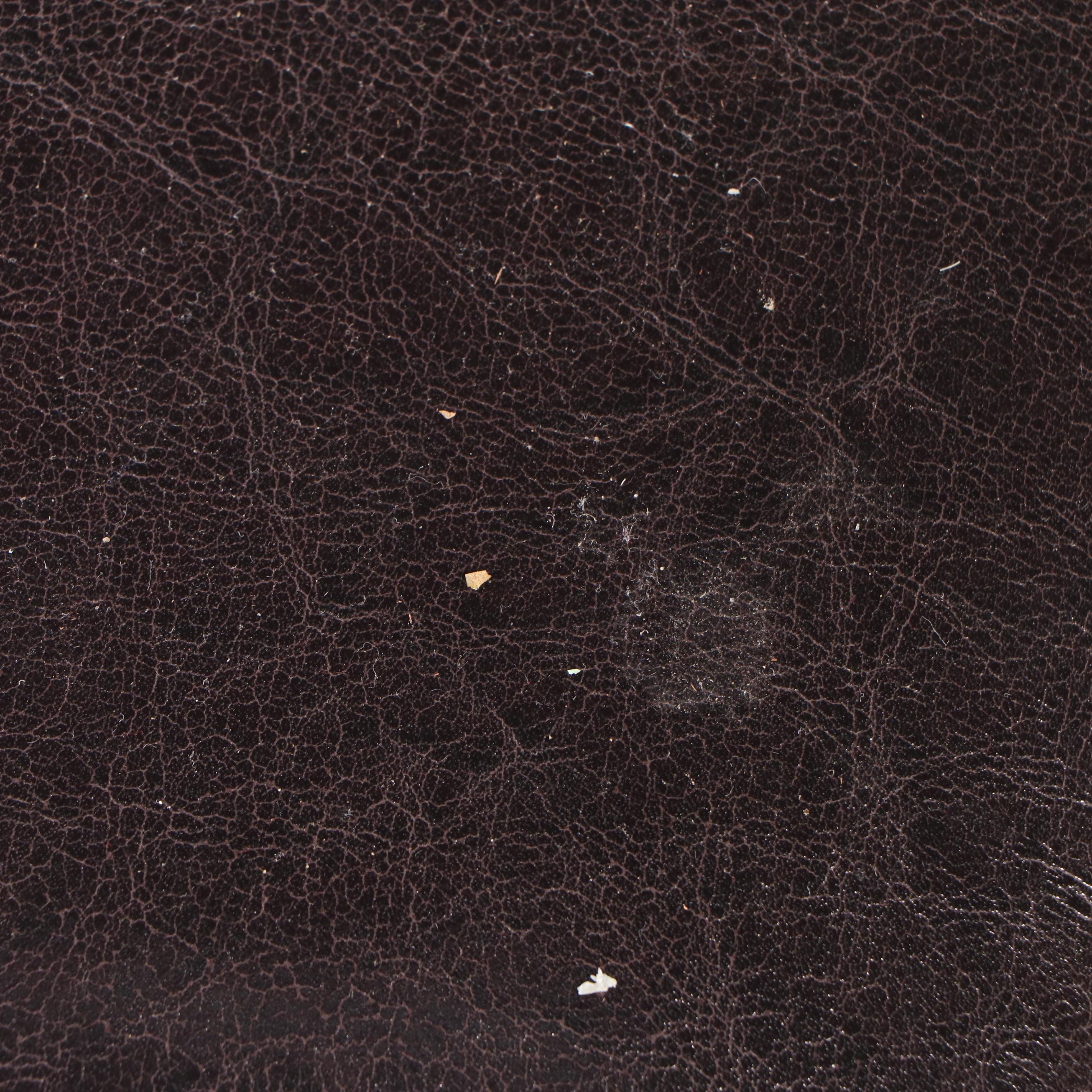 Nailhead Trimmed Faux Leather Footsool