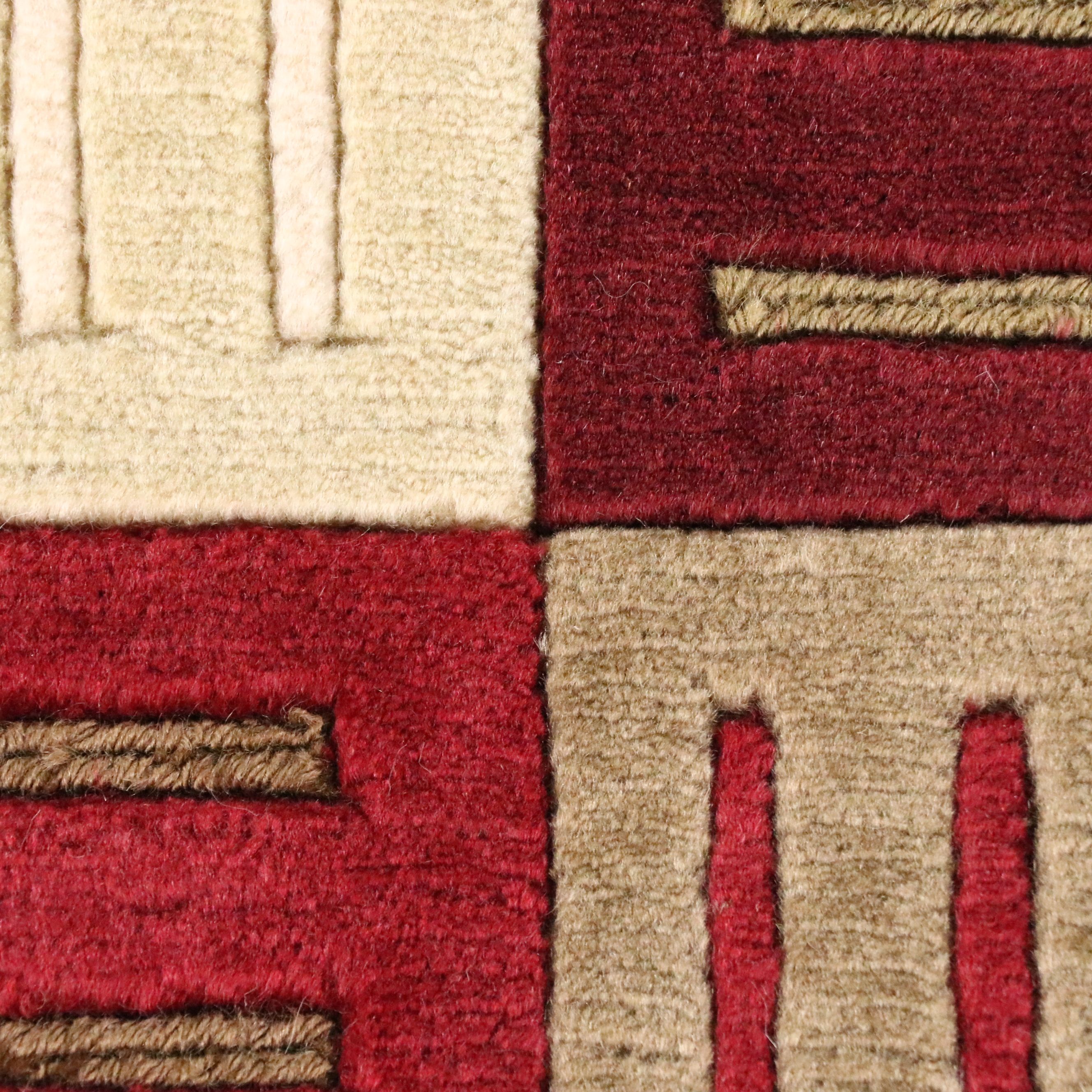 3'7 x 5'7 Hand-Knotted Nepalese Contemporary Area Rug