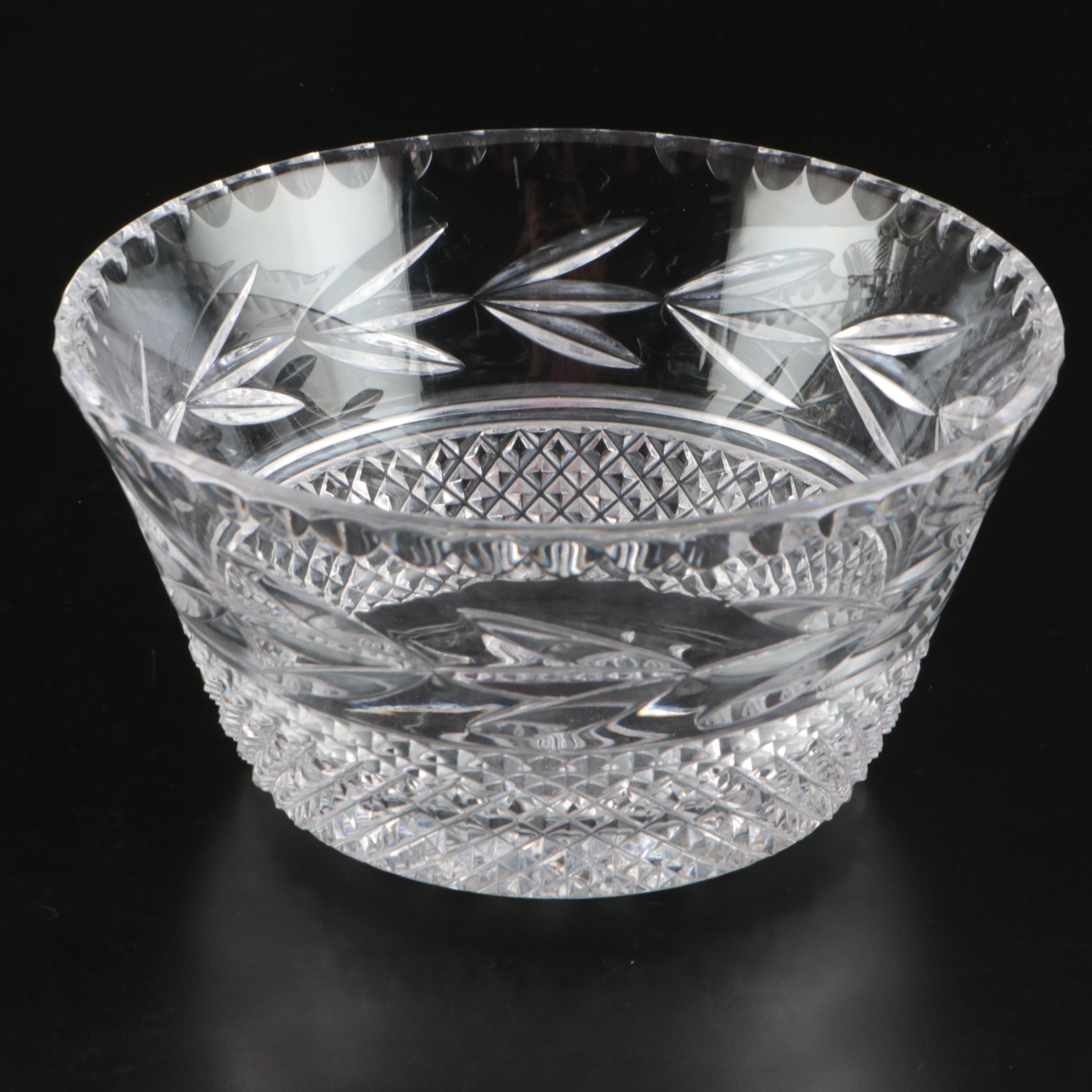 Galway "Leah" Crystal Bowl with Other Vases and Compotes