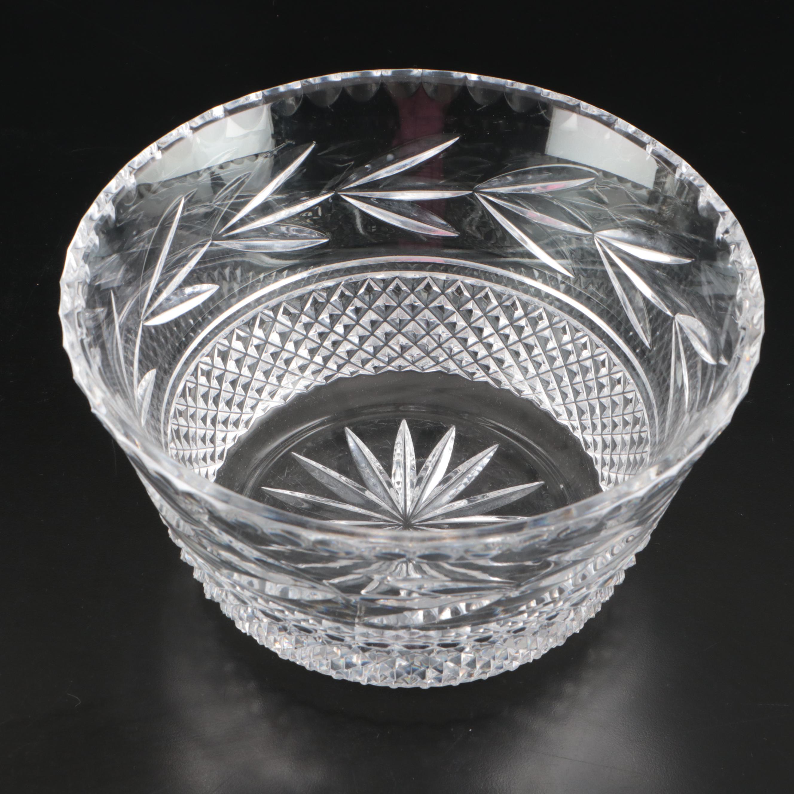 Galway "Leah" Crystal Bowl with Other Vases and Compotes