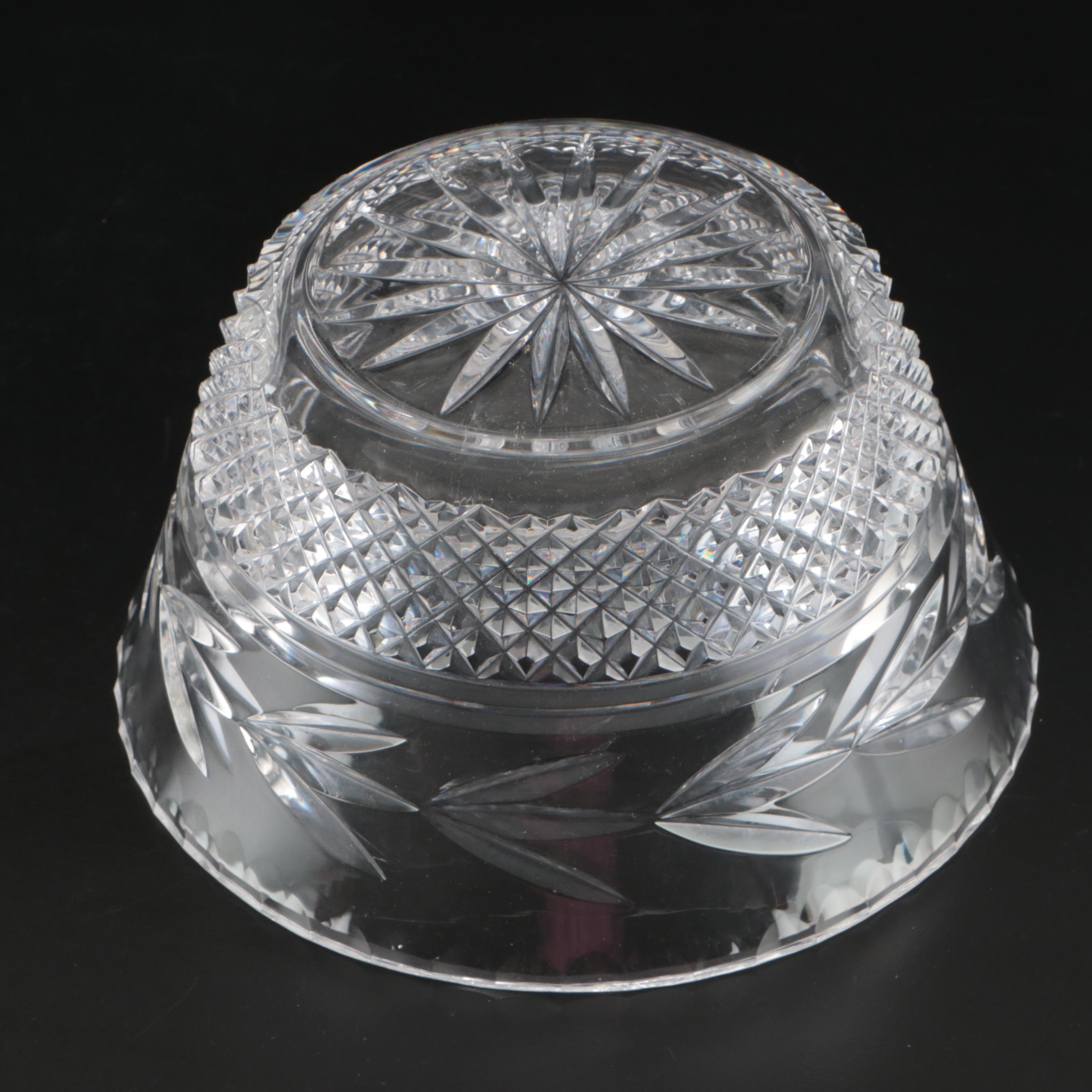 Galway "Leah" Crystal Bowl with Other Vases and Compotes