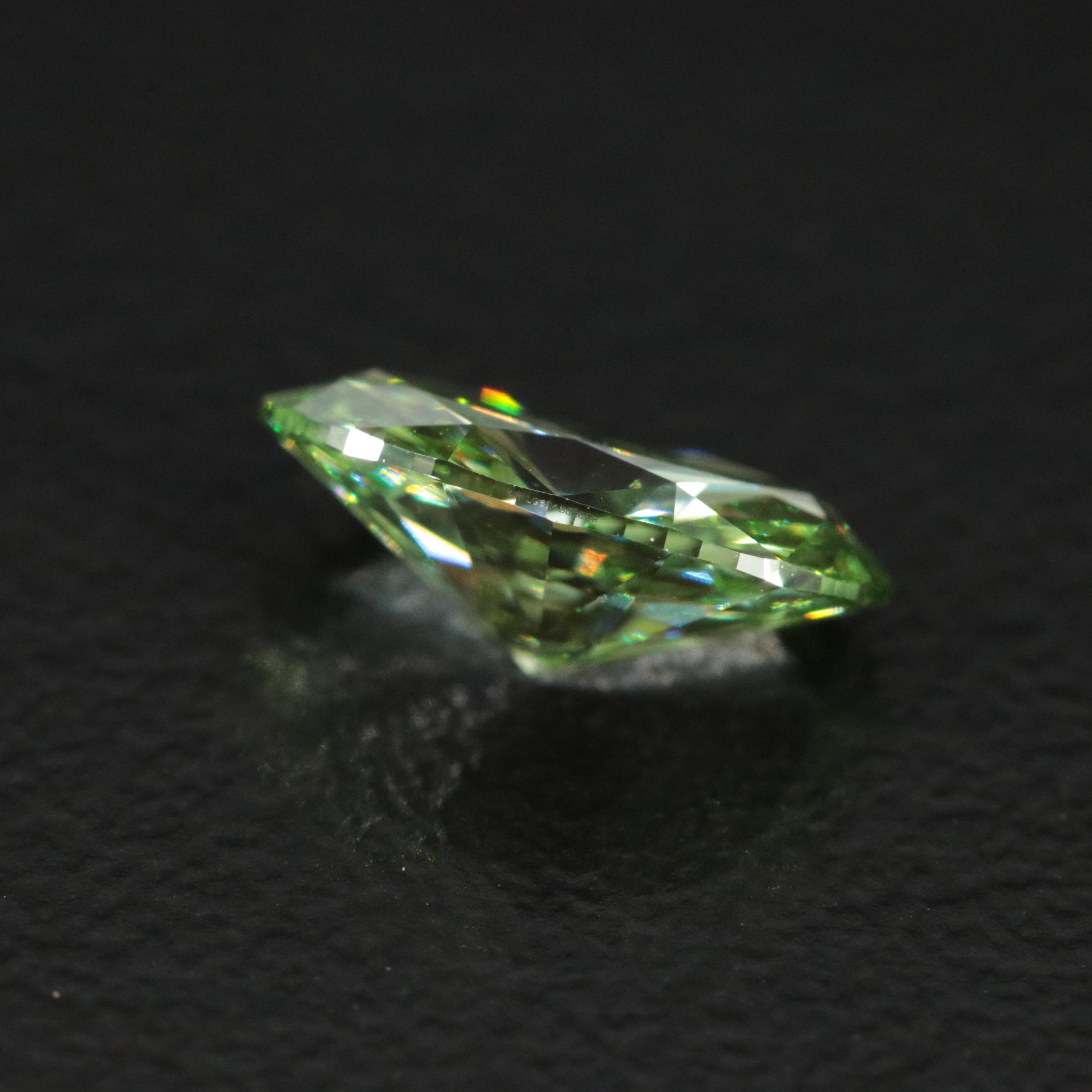 Loose 1.03 CT Lab Grown Fancy Green Diamond with IGI Report