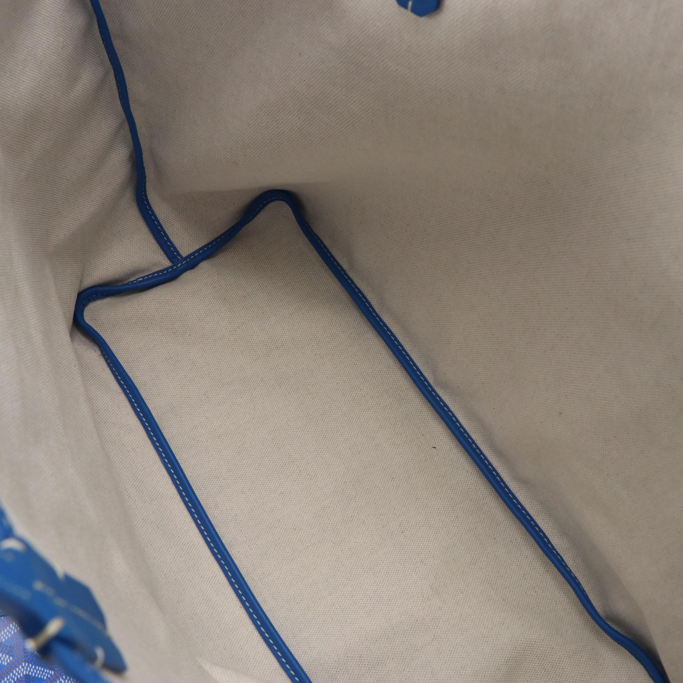Goyard Saint Louis PM Tote in Blue Goyardine Canvas