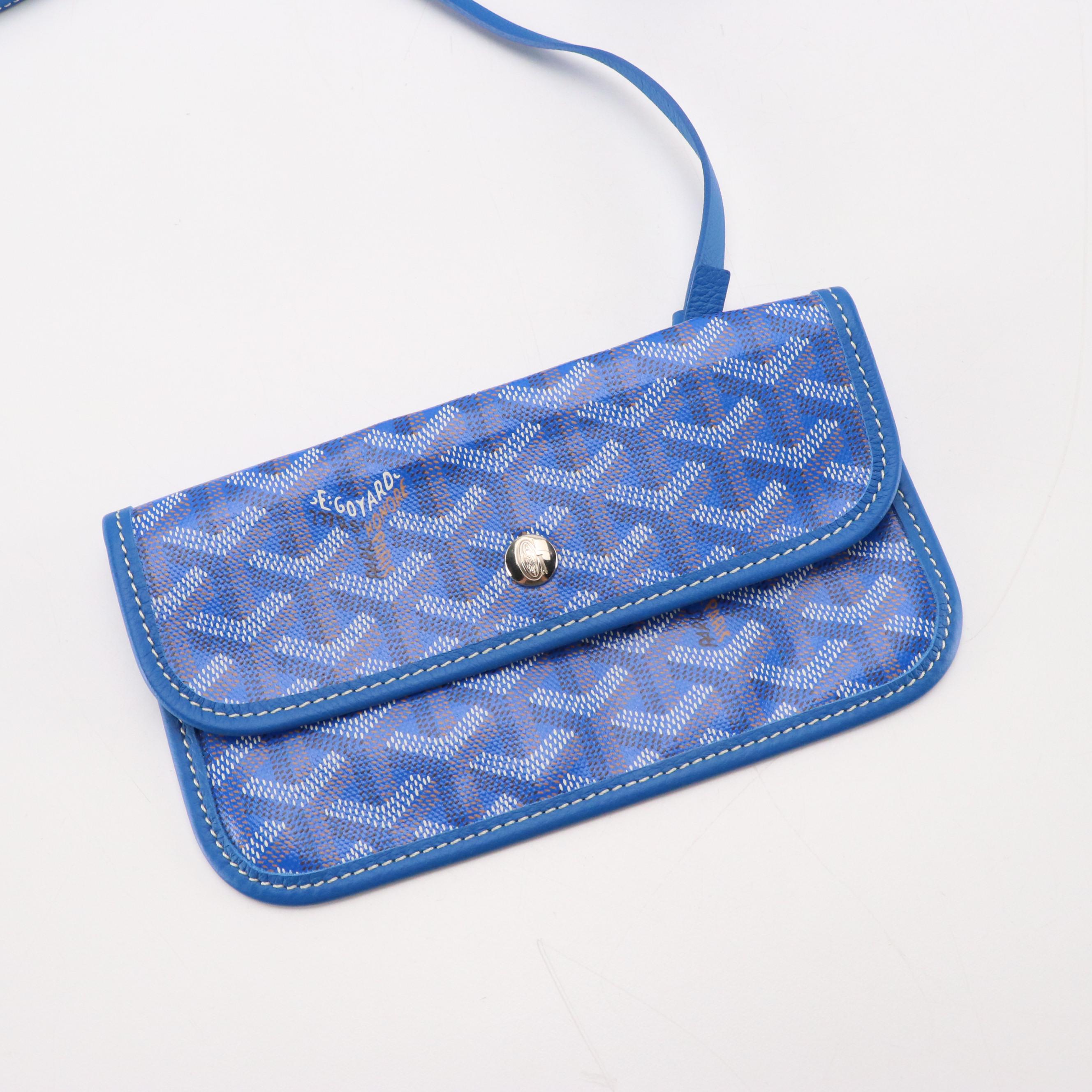 Goyard Saint Louis PM Tote in Blue Goyardine Canvas