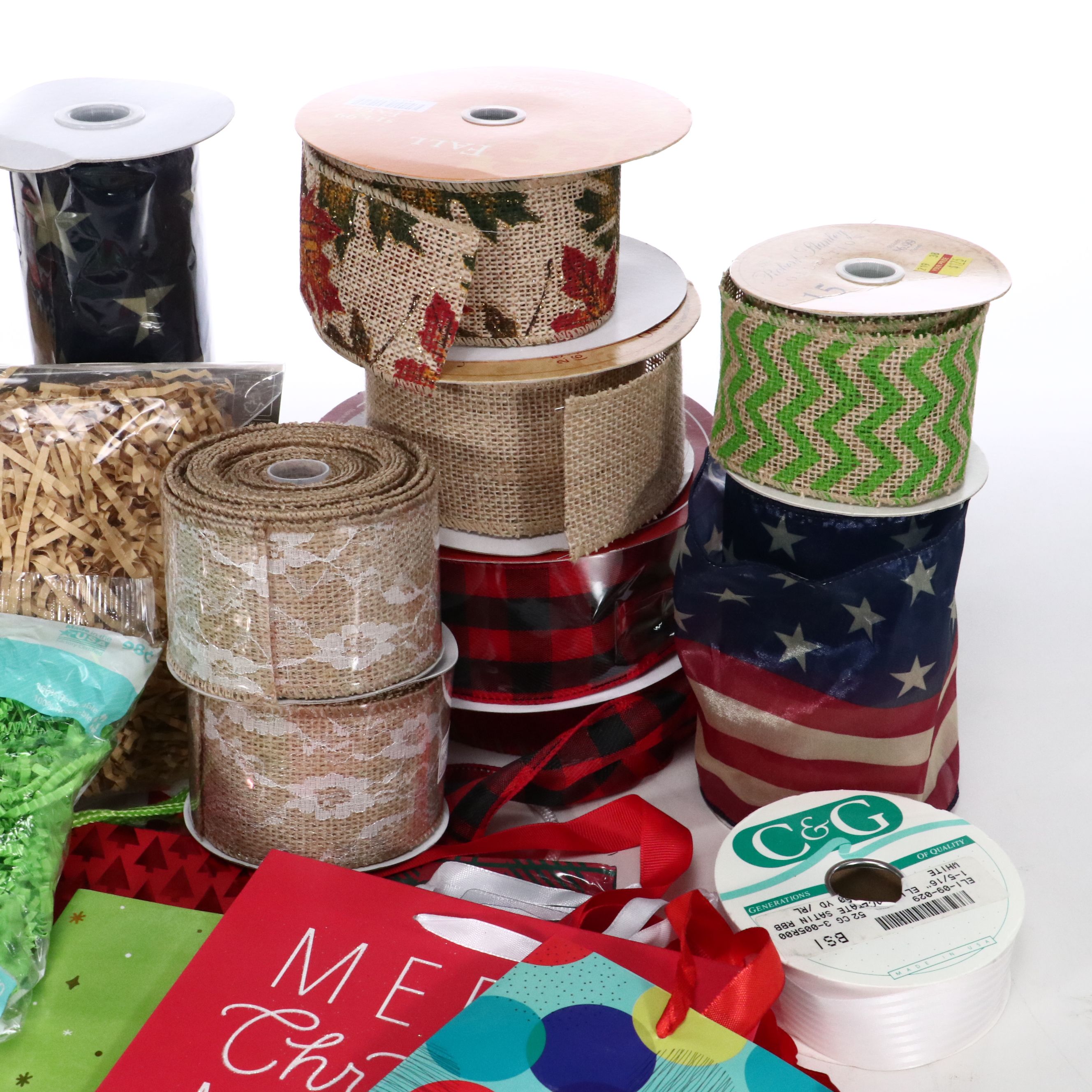 Gift Wrapping Ribbons, Bags and Filling Materials