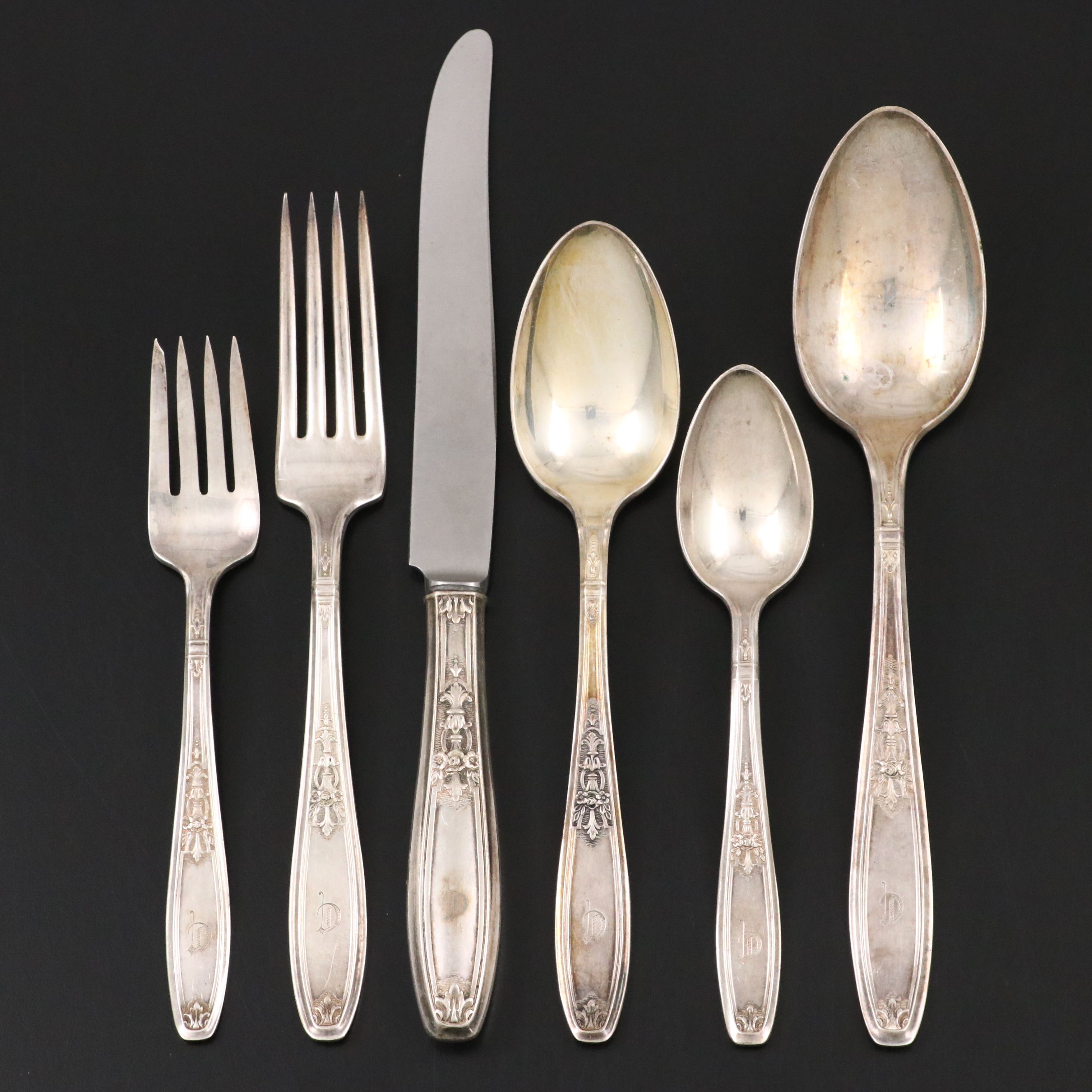 1847 Rogers Bros "Ambassador" Silver Plate Flatware Set