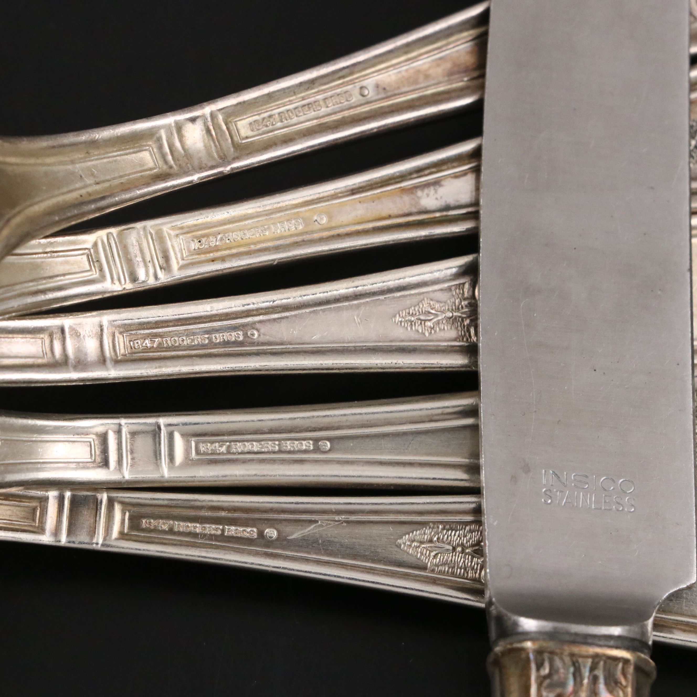 1847 Rogers Bros "Ambassador" Silver Plate Flatware Set
