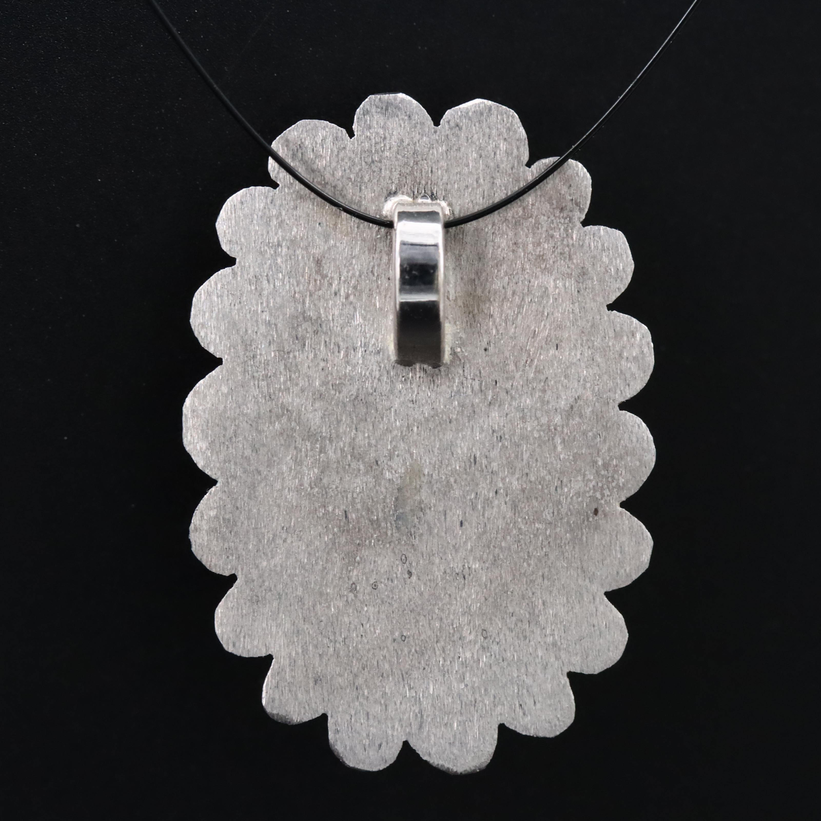 Art Deco 14K Diamond and Sapphire Pendant