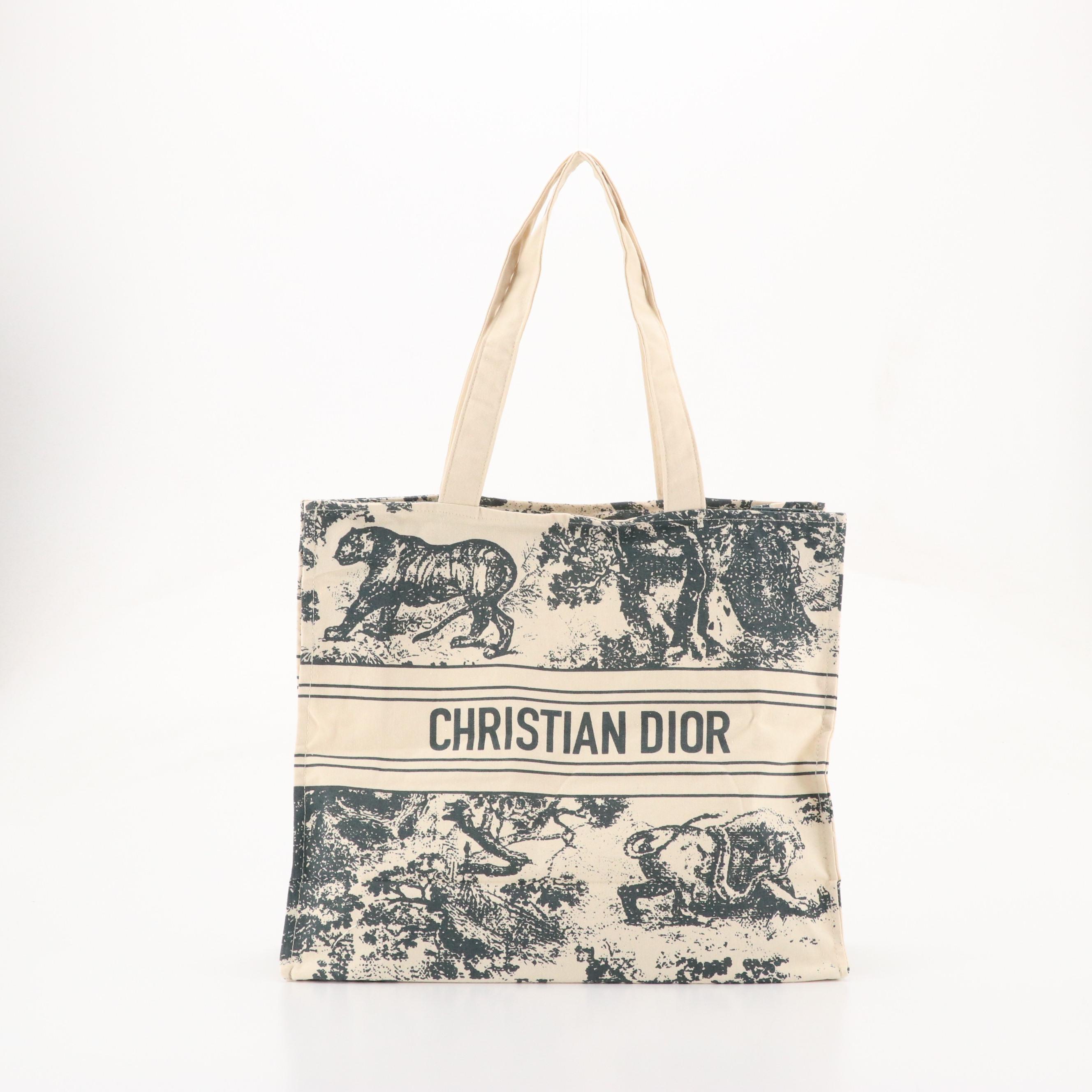 Christian Dior Promotional Dark Blue Dioriviera Toile Canvas Shopper Tote