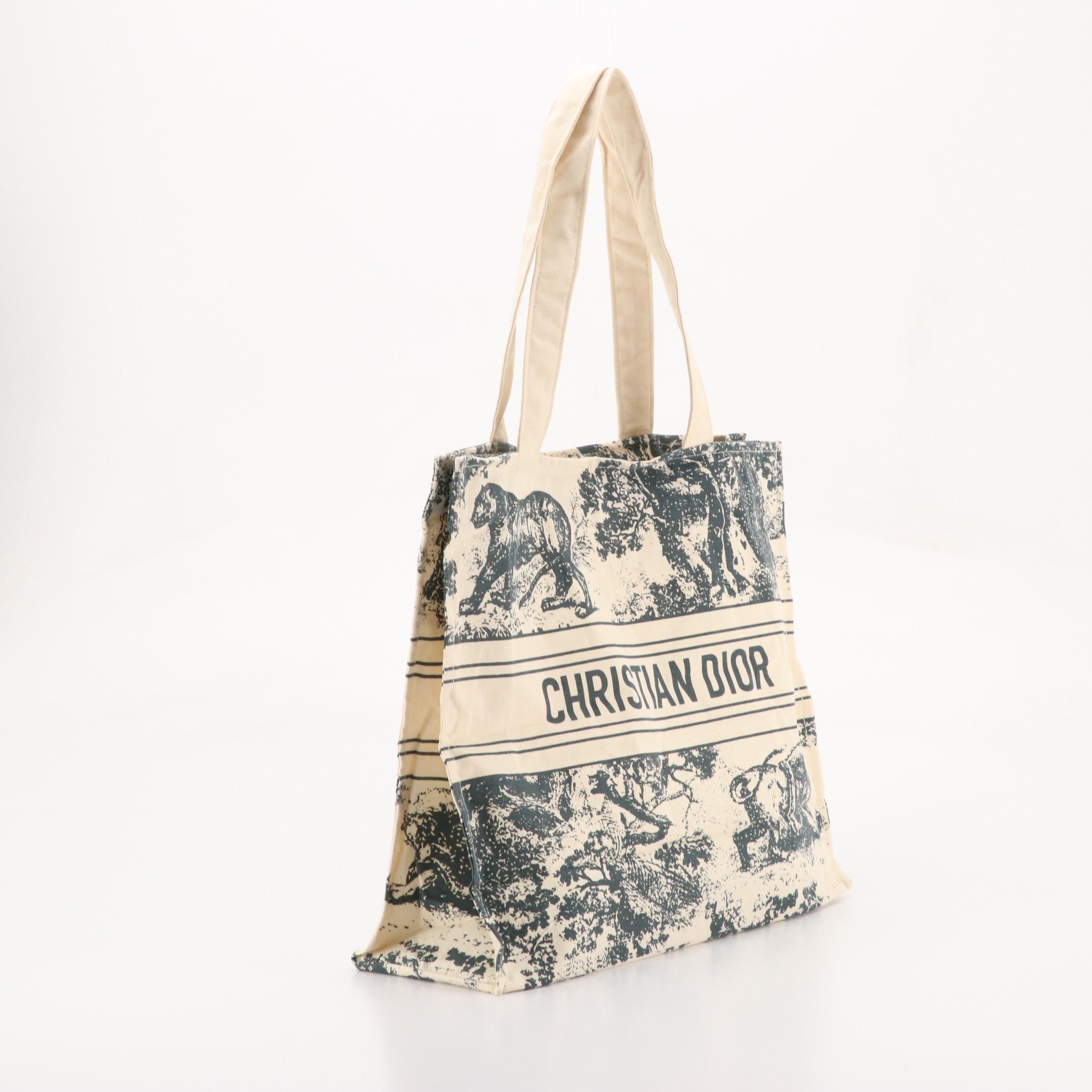 Christian Dior Promotional Dark Blue Dioriviera Toile Canvas Shopper Tote