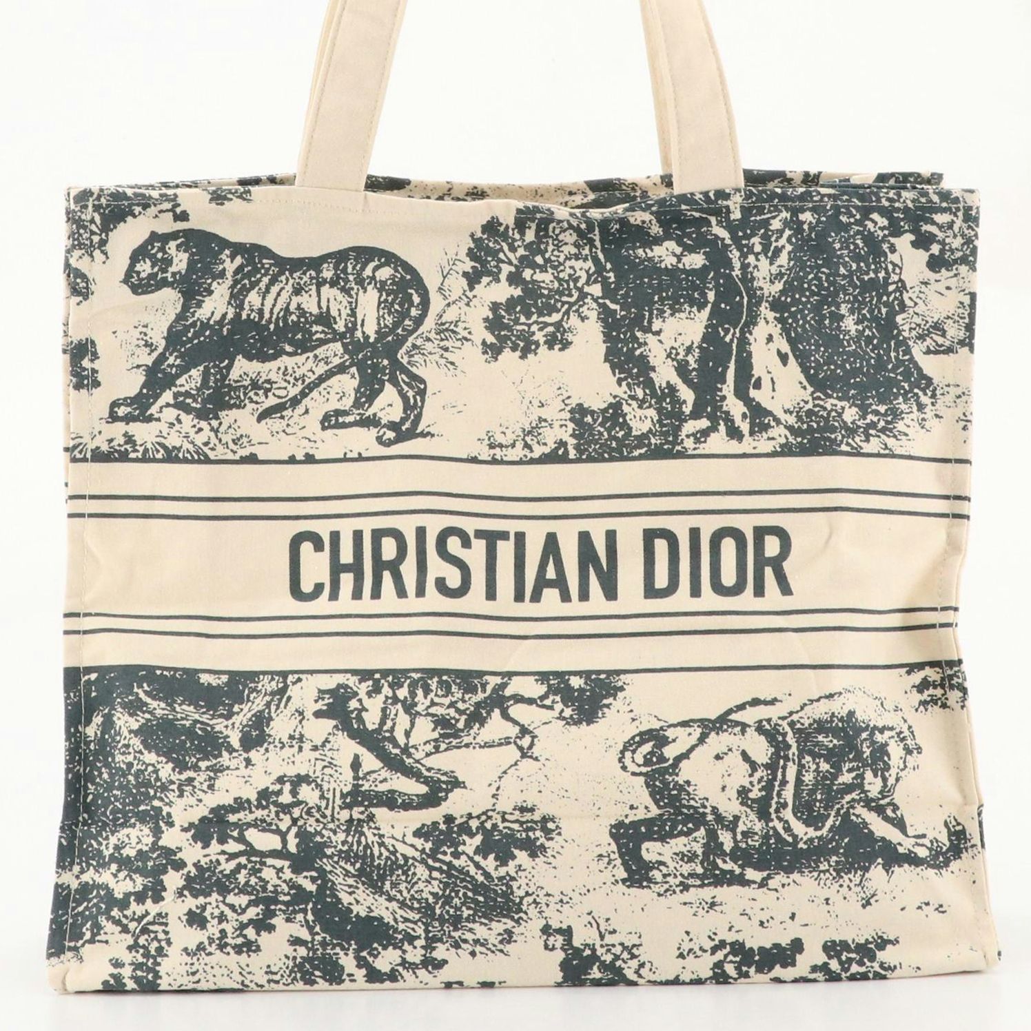 Christian Dior Promotional Dark Blue Dioriviera Toile Canvas Shopper Tote