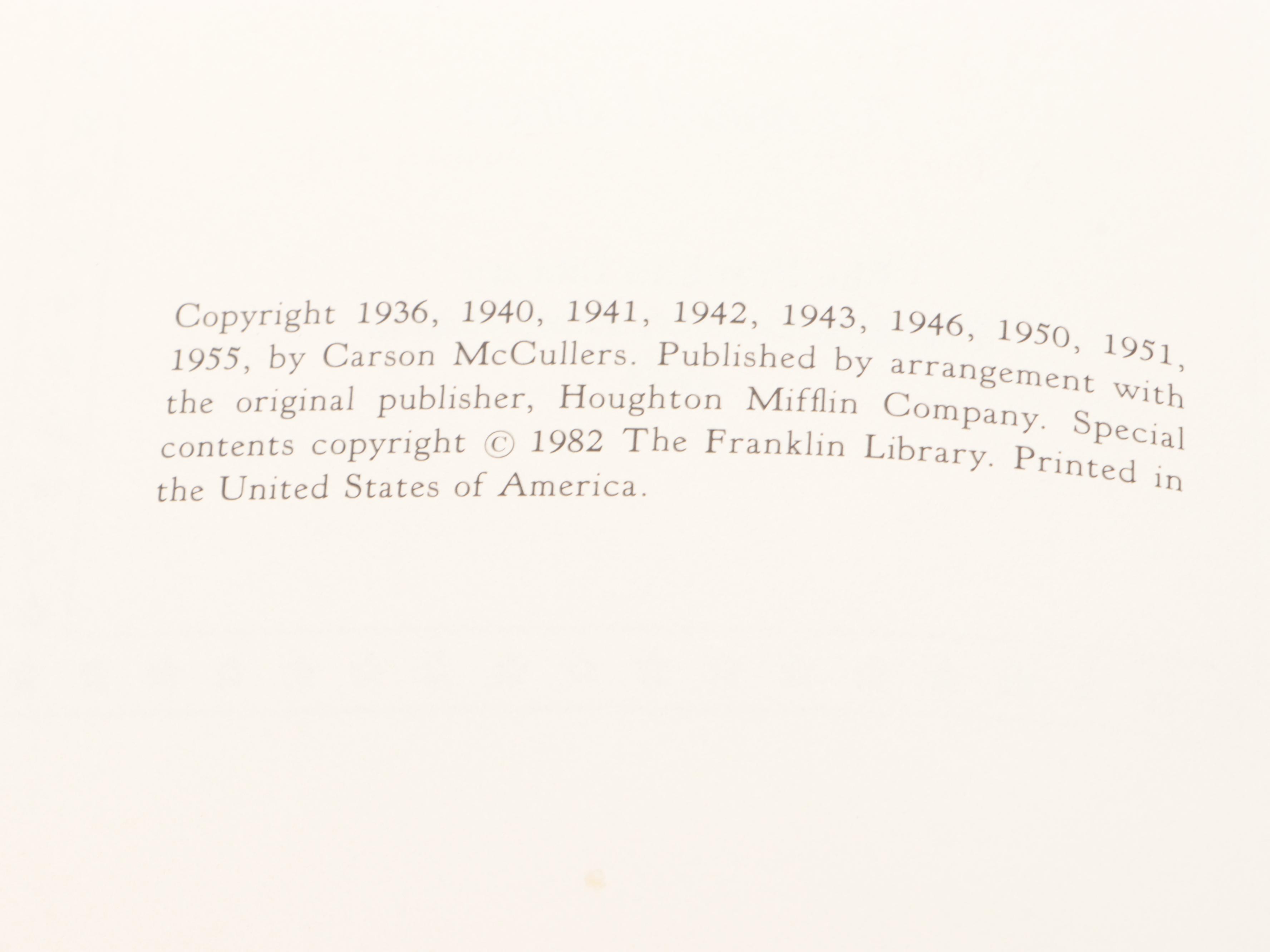 Franklin Library "Here Lies: Collected Stories" by Dorothy Parker and More Books