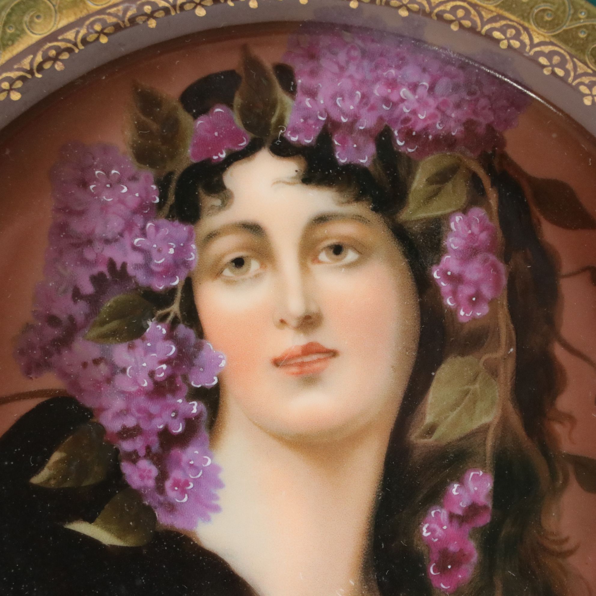 Royal Vienna Portrait Plate of Victorian Woman