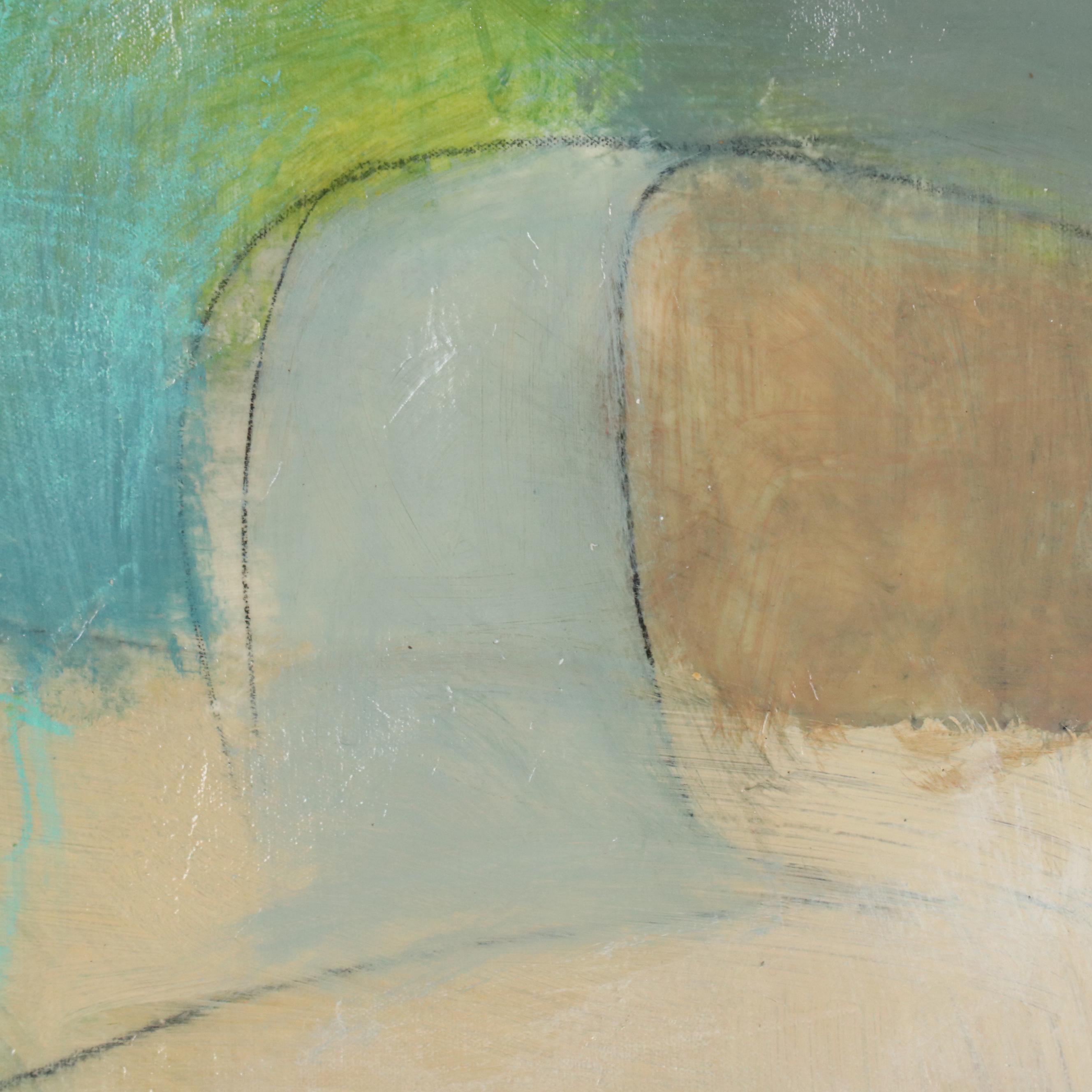 Ursula J. Brenner Abstract Mixed Media Painting, 21st Century