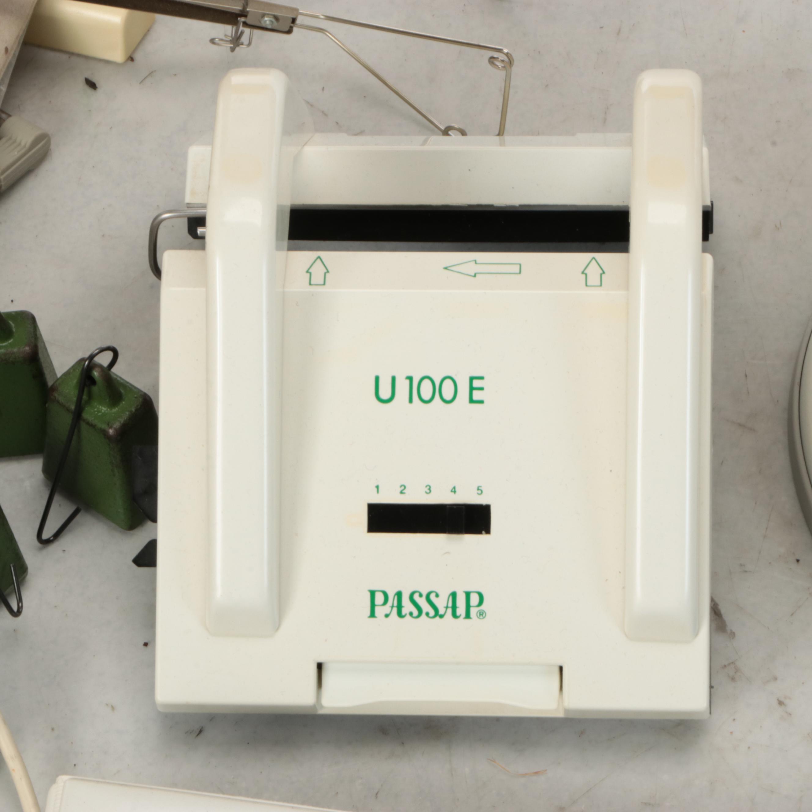 Passap Electronic 6000 Knitting Machine with Other Knitting Equipment