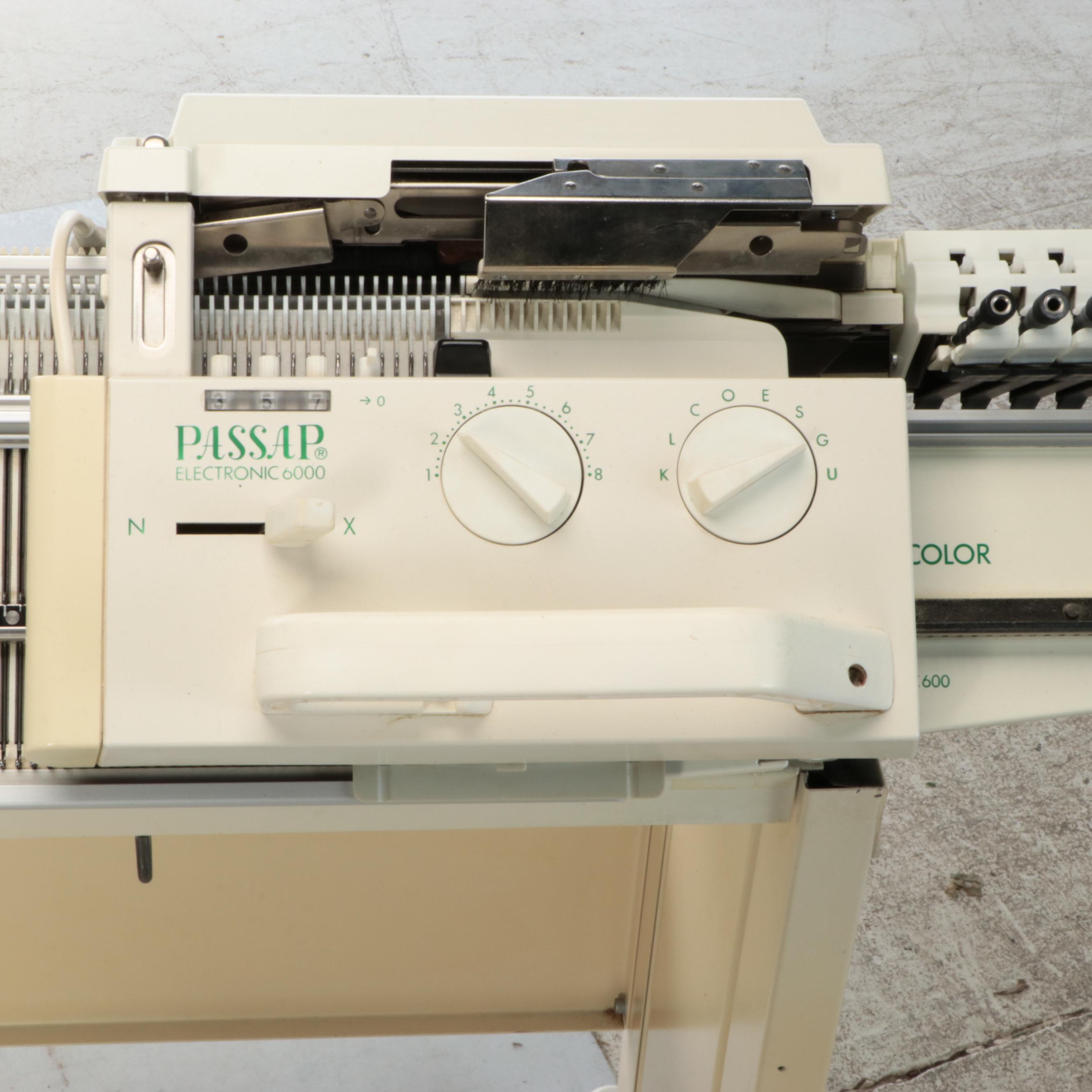Passap Electronic 6000 Knitting Machine with Other Knitting Equipment