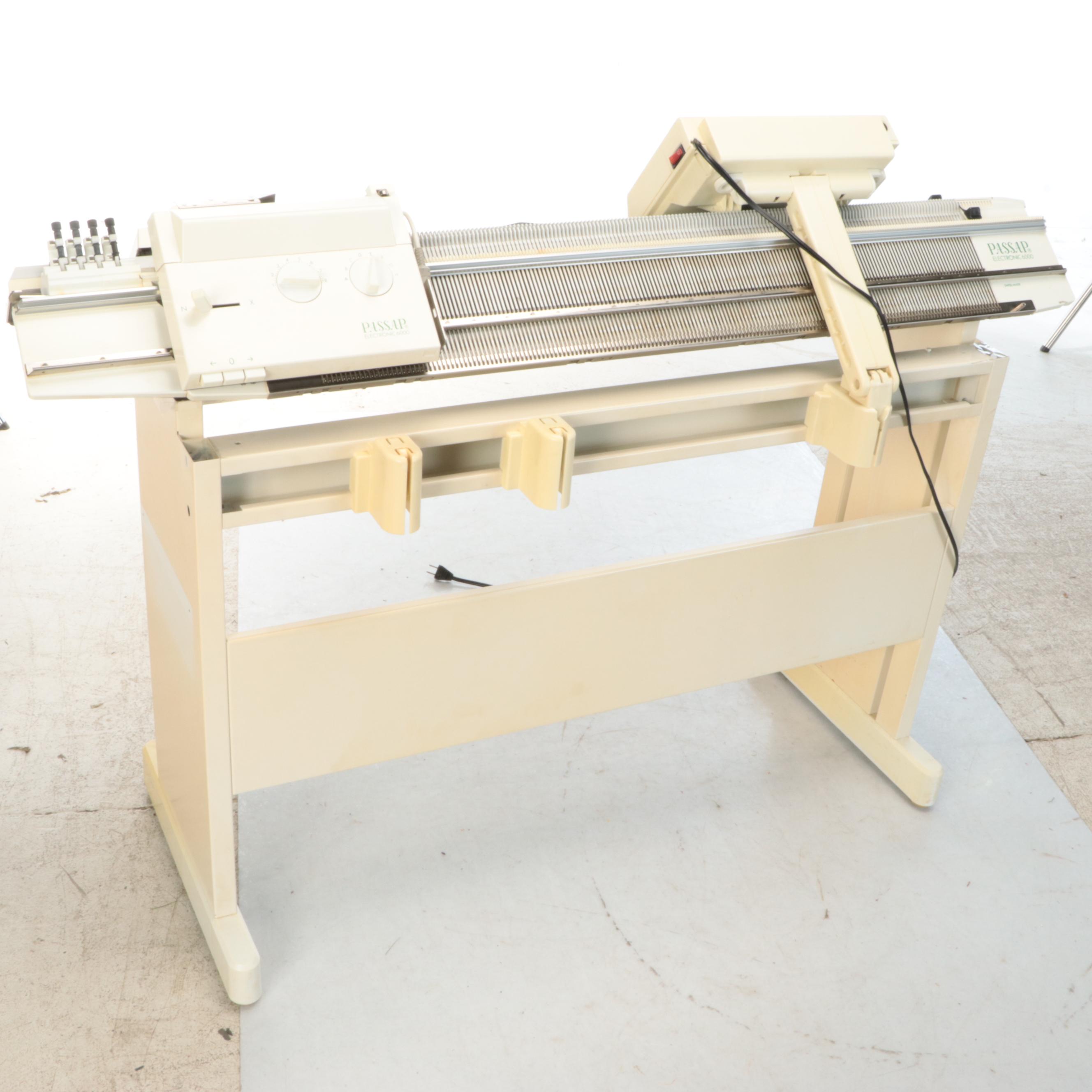 Passap Electronic 6000 Knitting Machine with Other Knitting Equipment