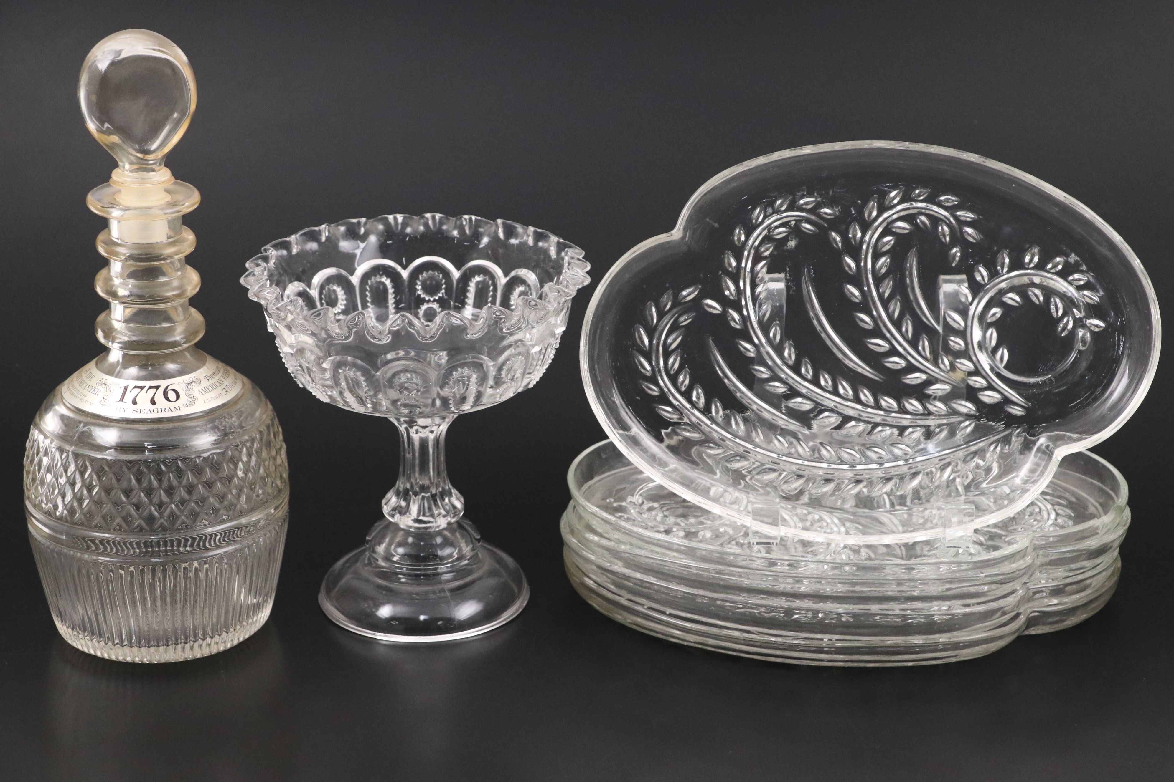 Tiffany & Co. for Seagram Glass Decanter with Other Glass Tableware