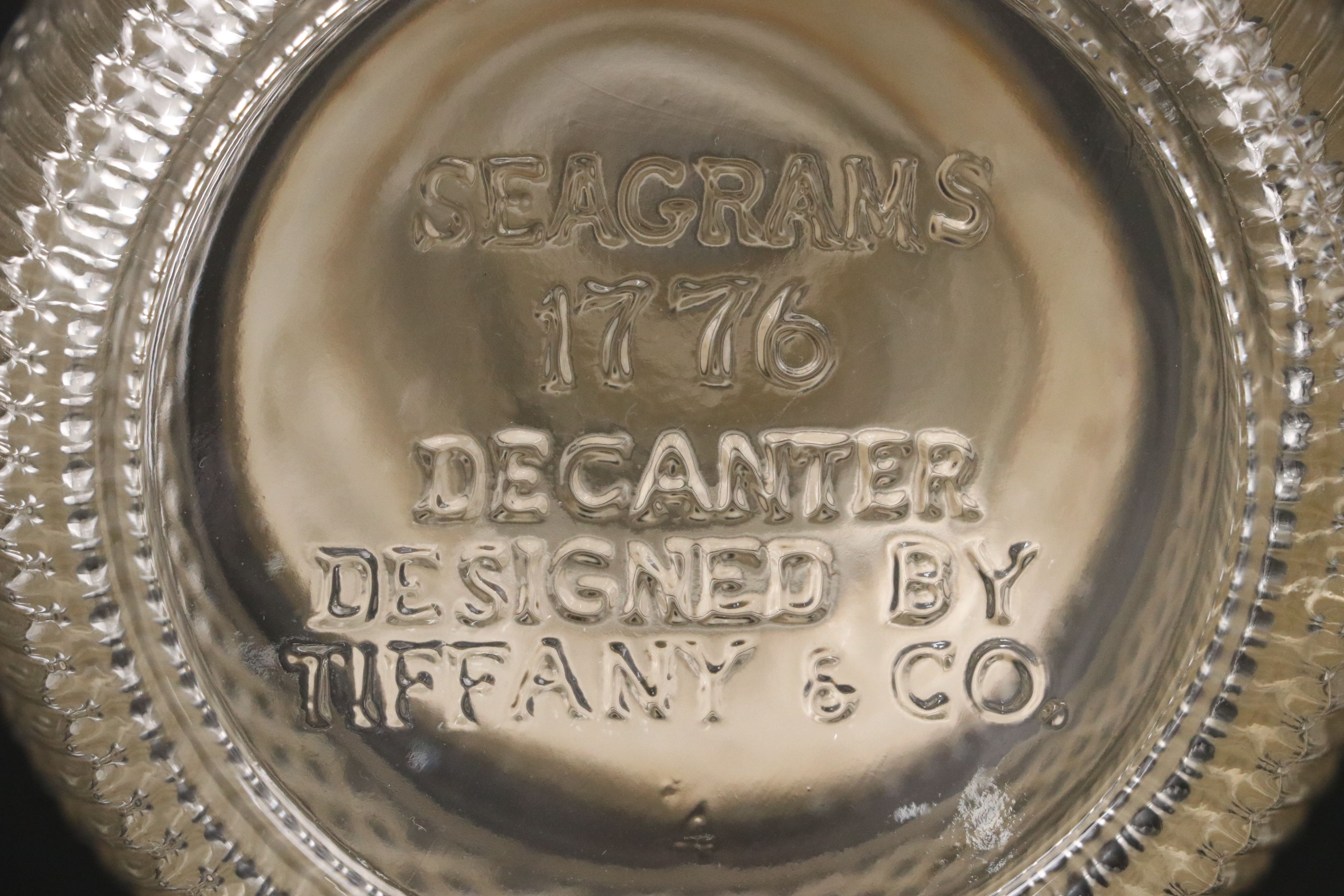 Tiffany & Co. for Seagram Glass Decanter with Other Glass Tableware