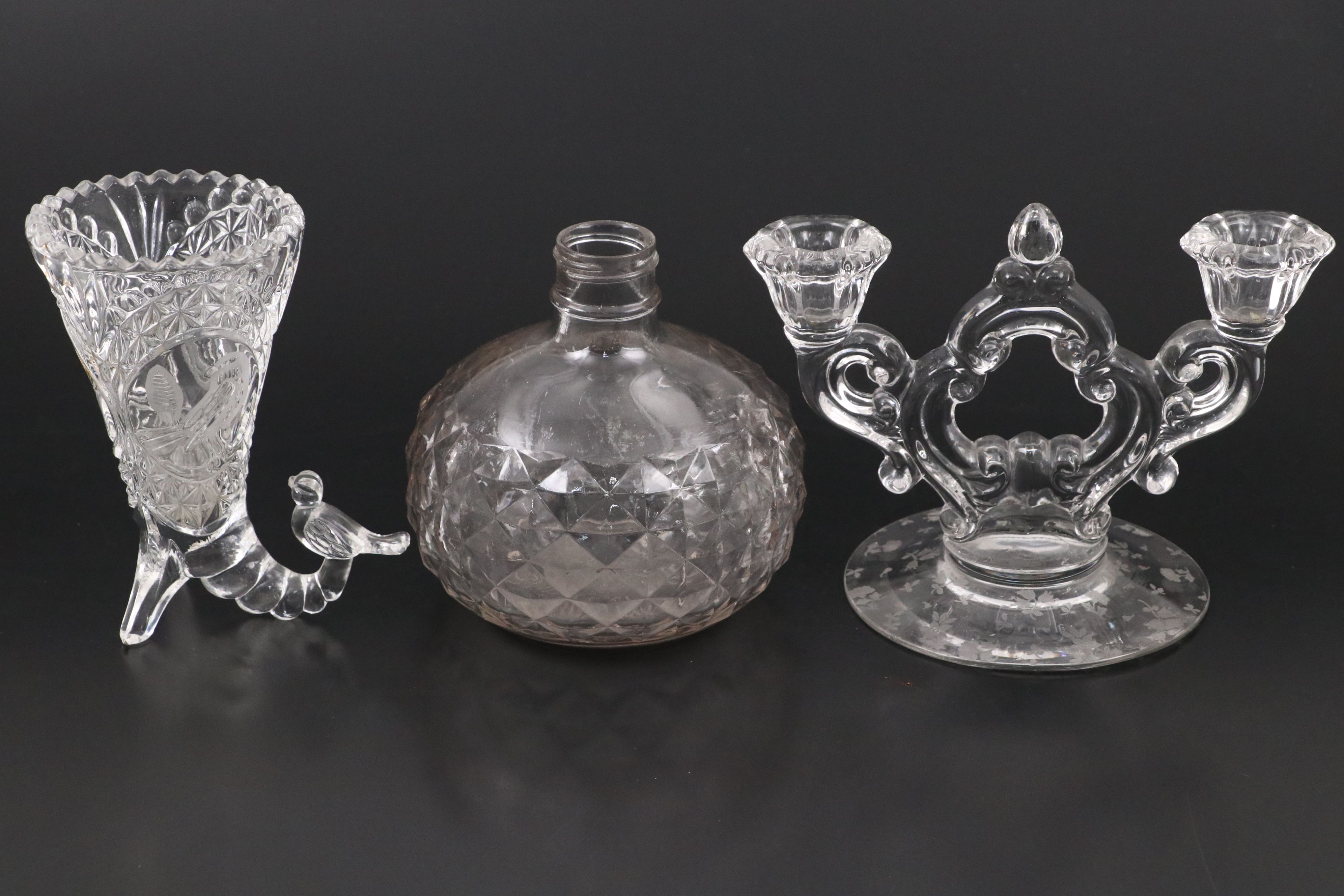 Tiffany & Co. for Seagram Glass Decanter with Other Glass Tableware