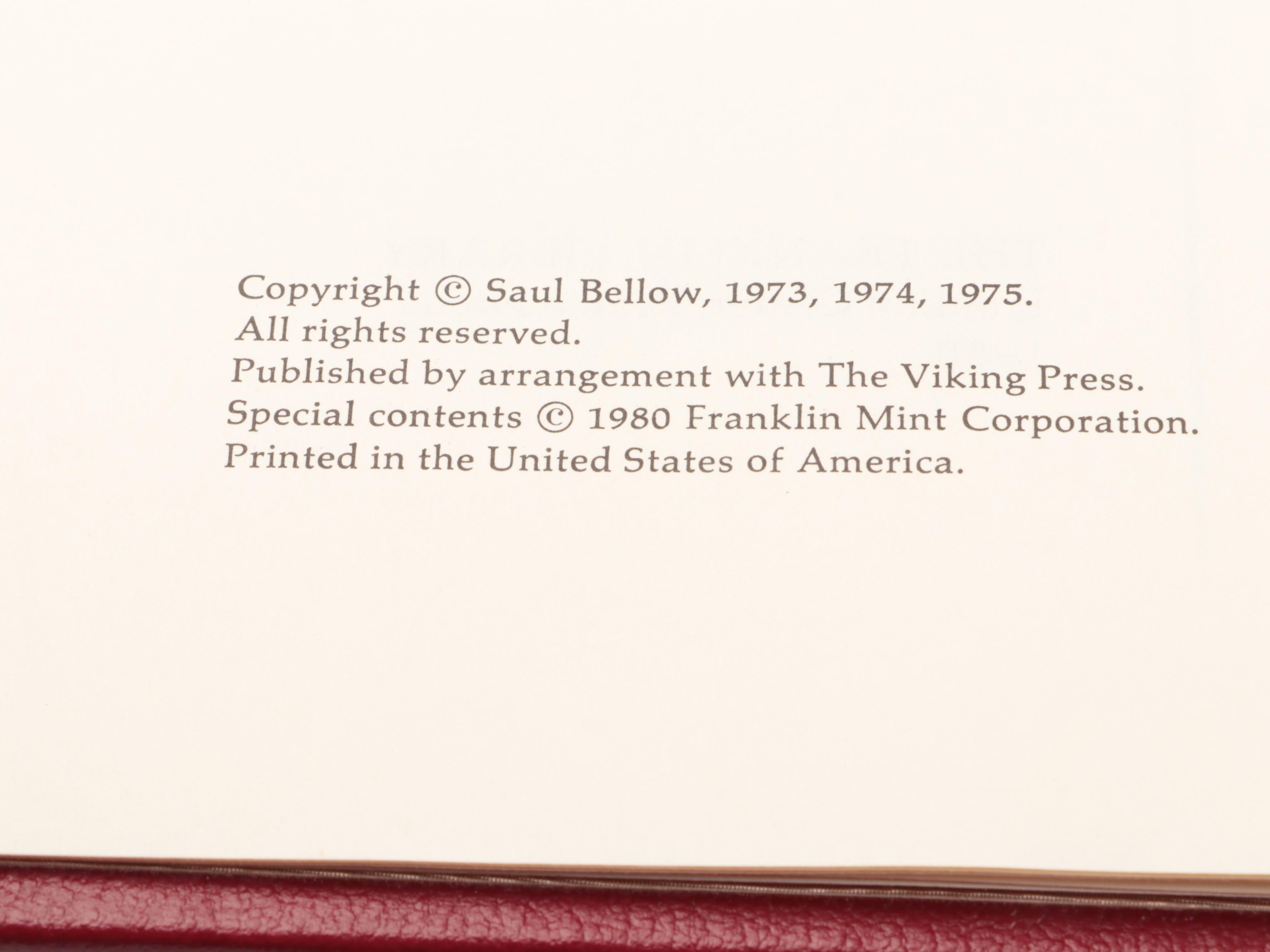 Franklin Library "Humboldt's Gift" by Saul Bellow and More Literary Classics