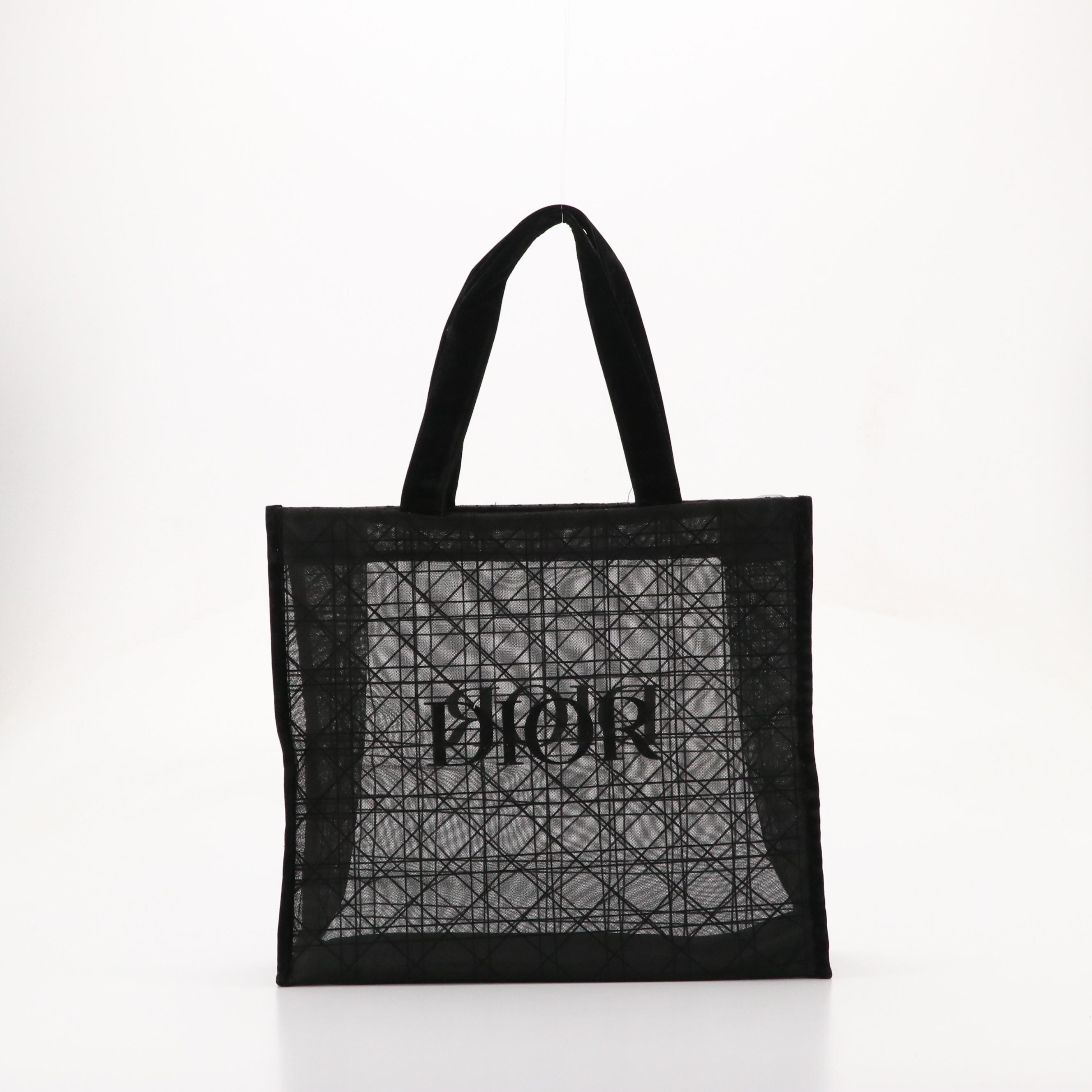 Christian Dior Parfums Black Cannage Mesh Tote