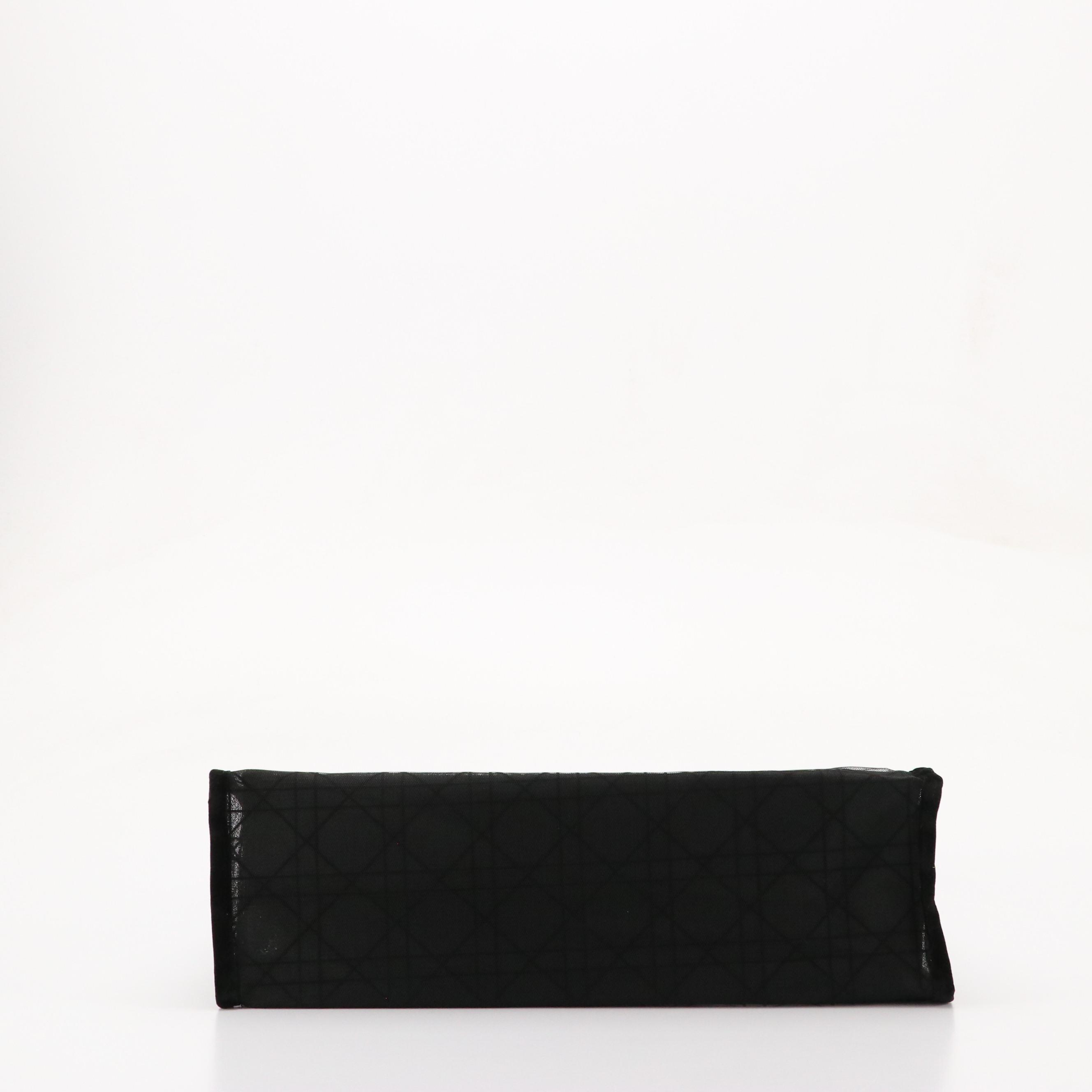 Christian Dior Parfums Black Cannage Mesh Tote