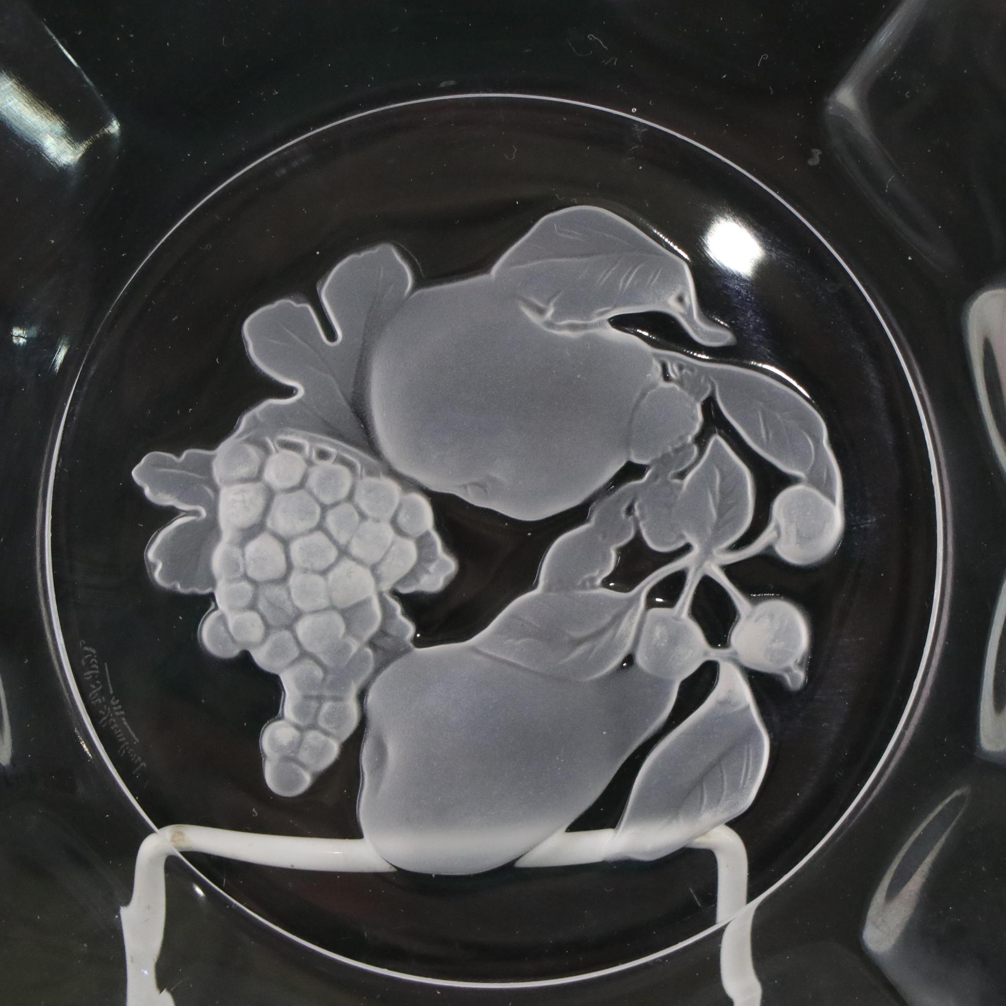 Val St. Lambert "Brussels" Crystal Tray & Other Stemware