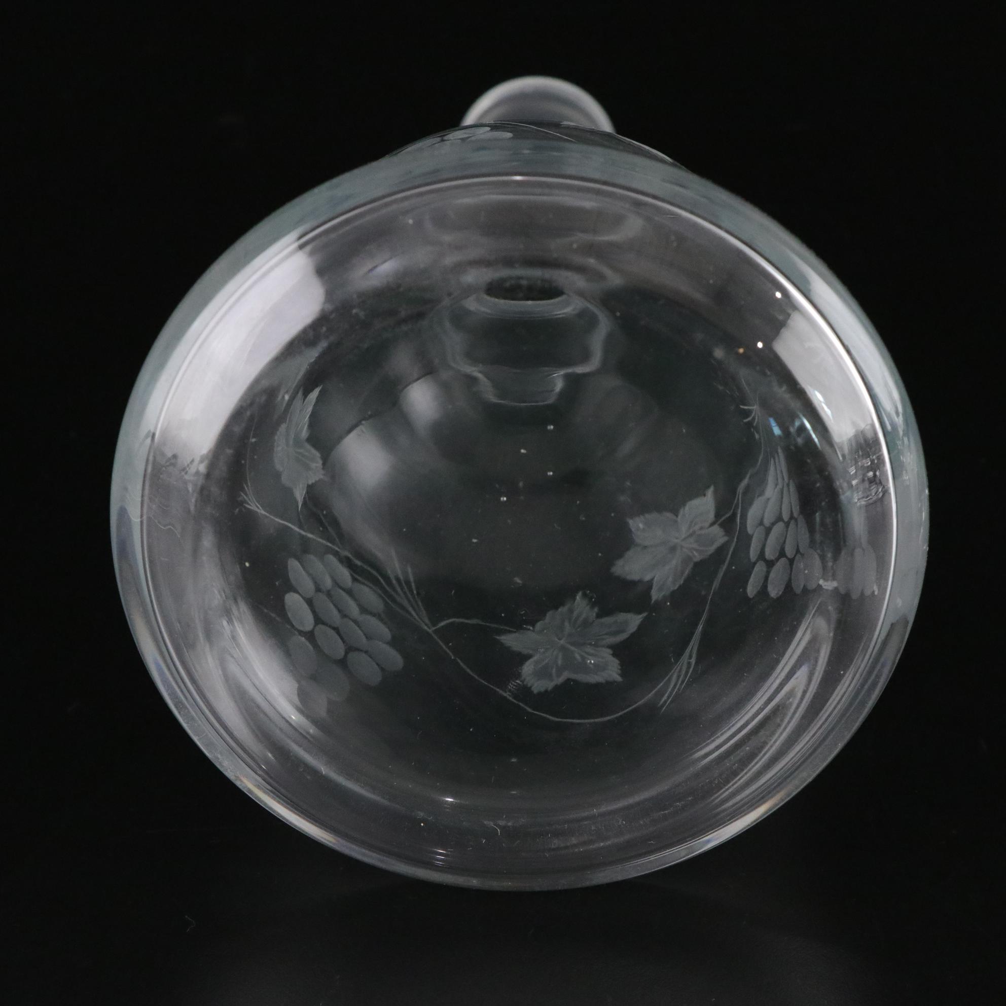 Val St. Lambert "Brussels" Crystal Tray & Other Stemware