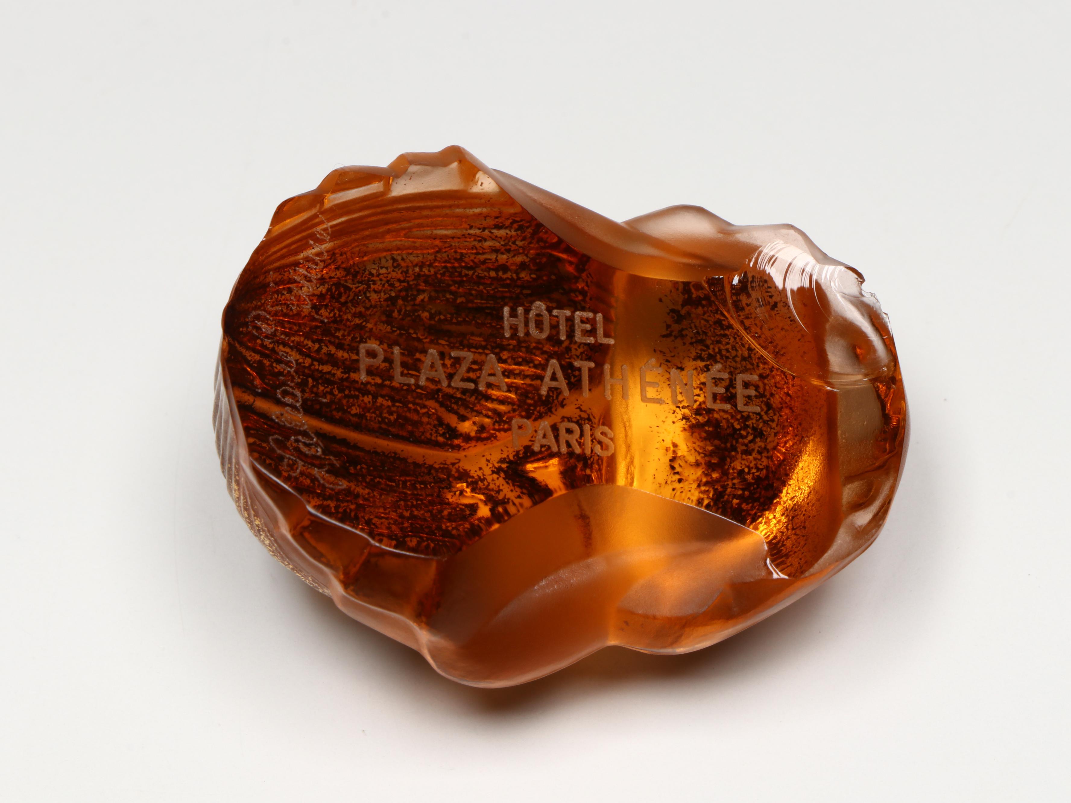 Lalique for the Hôtel Plaza Athénée Scarab Beetle Crystal Paperweight