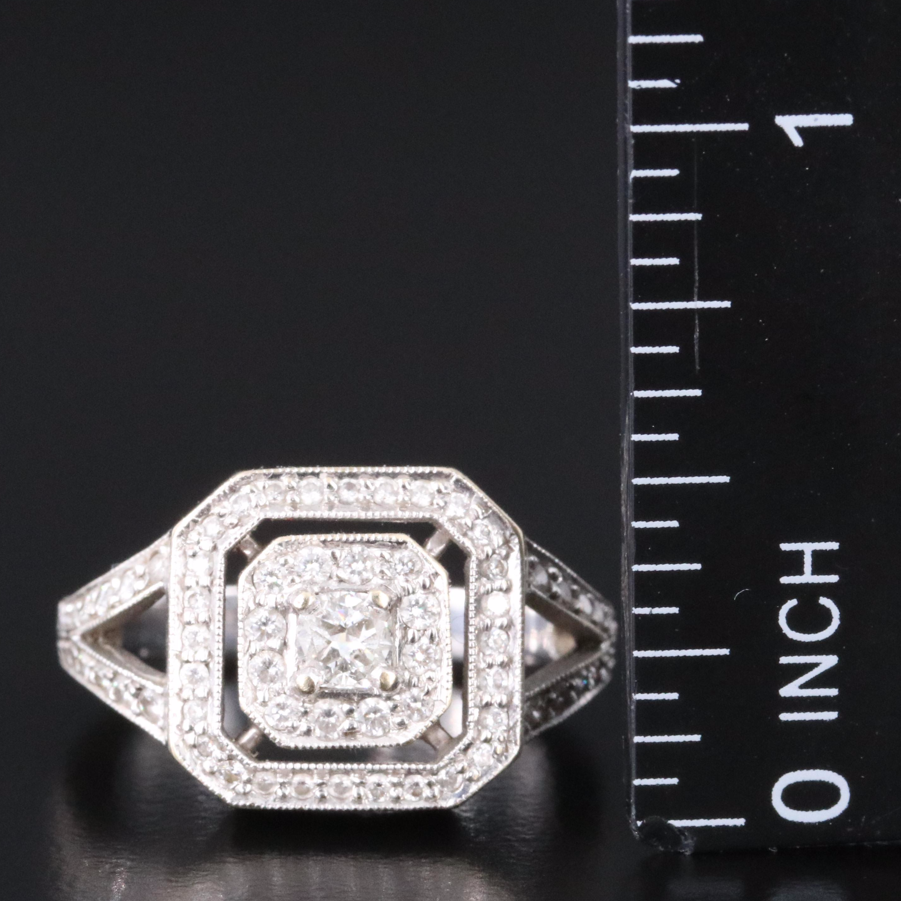 18K 0.80 CTW Diamond Ring