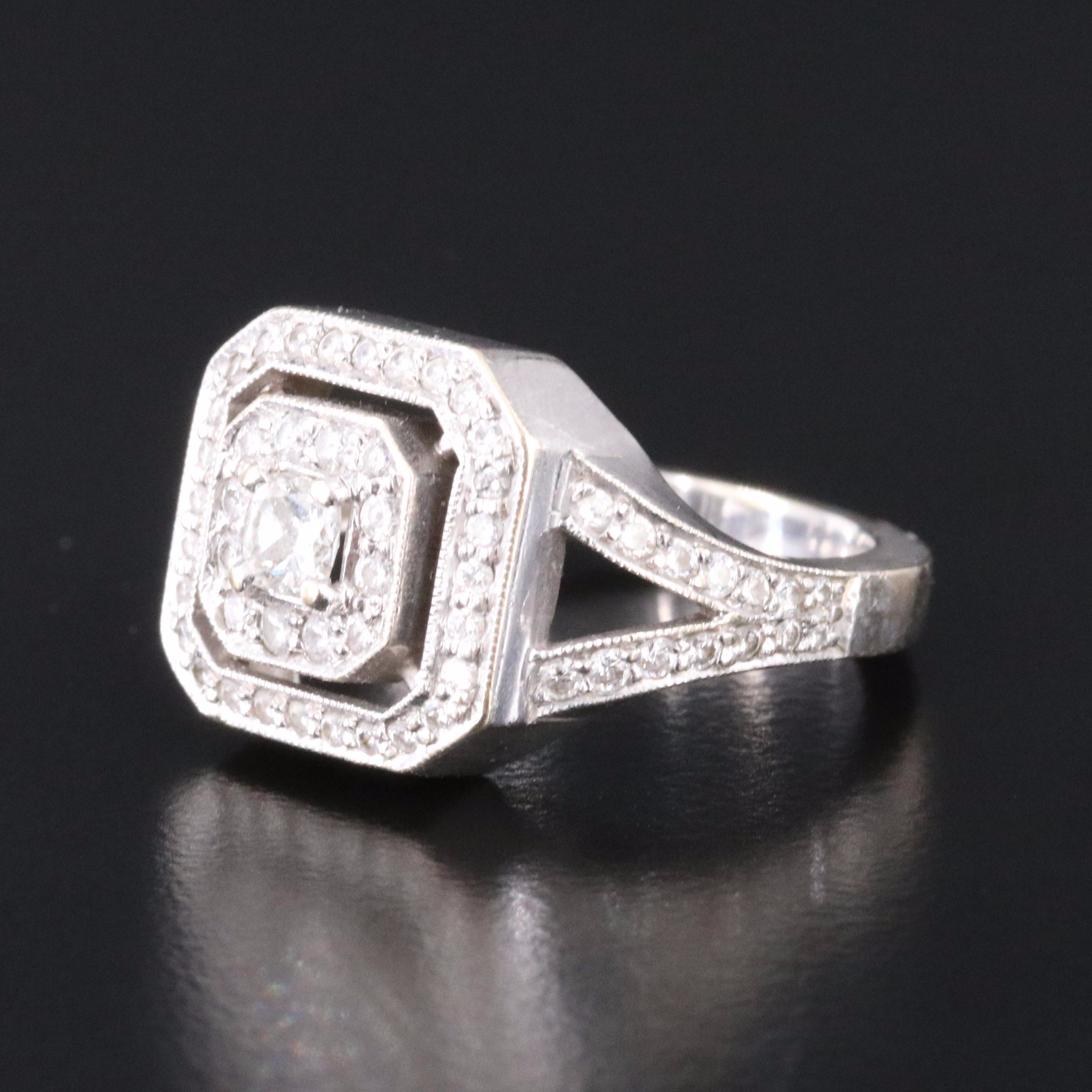 18K 0.80 CTW Diamond Ring