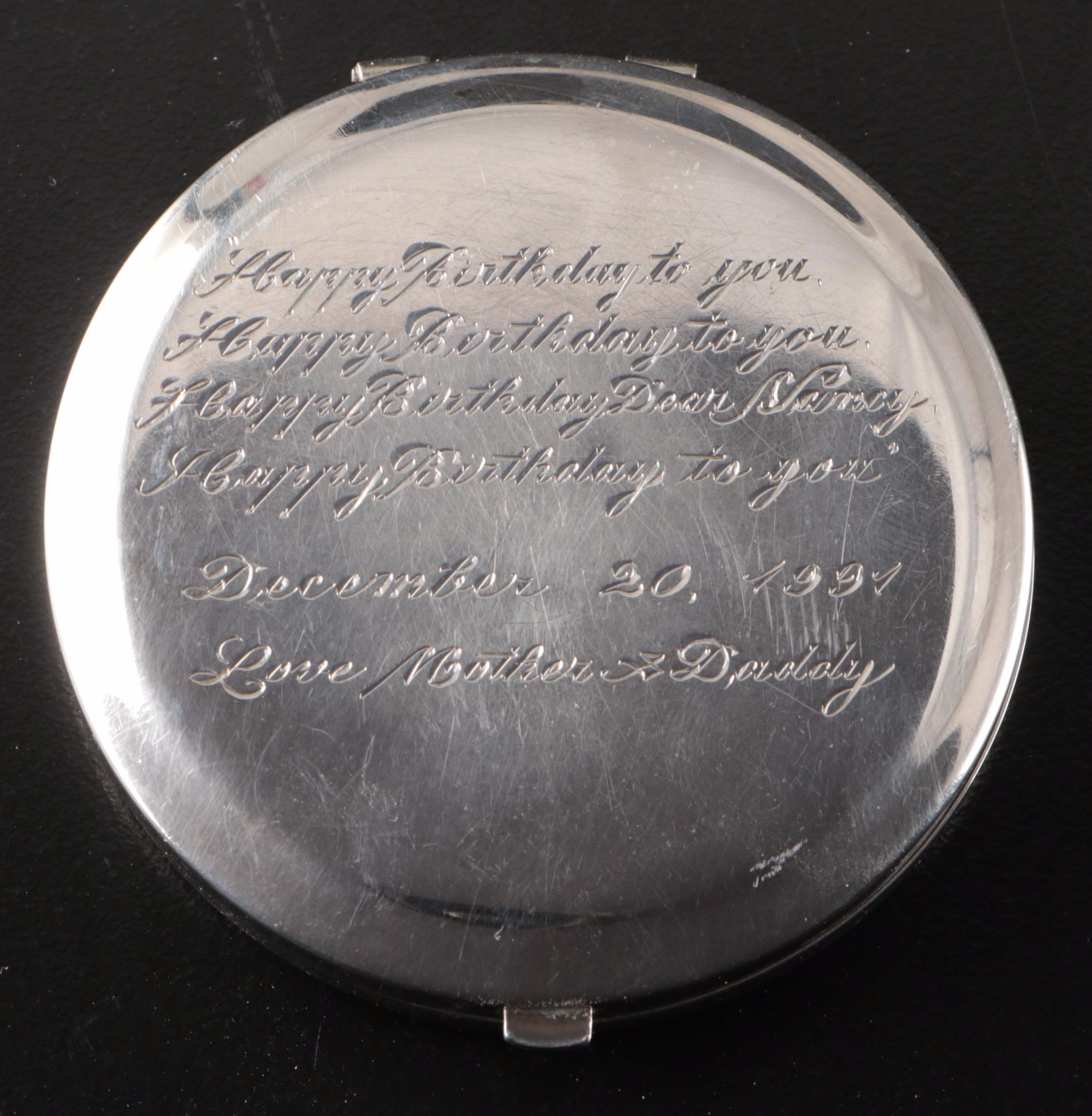 Boots Pure Drug Company Sterling Perfume Bottle with Cut Glass Vanity Boxes