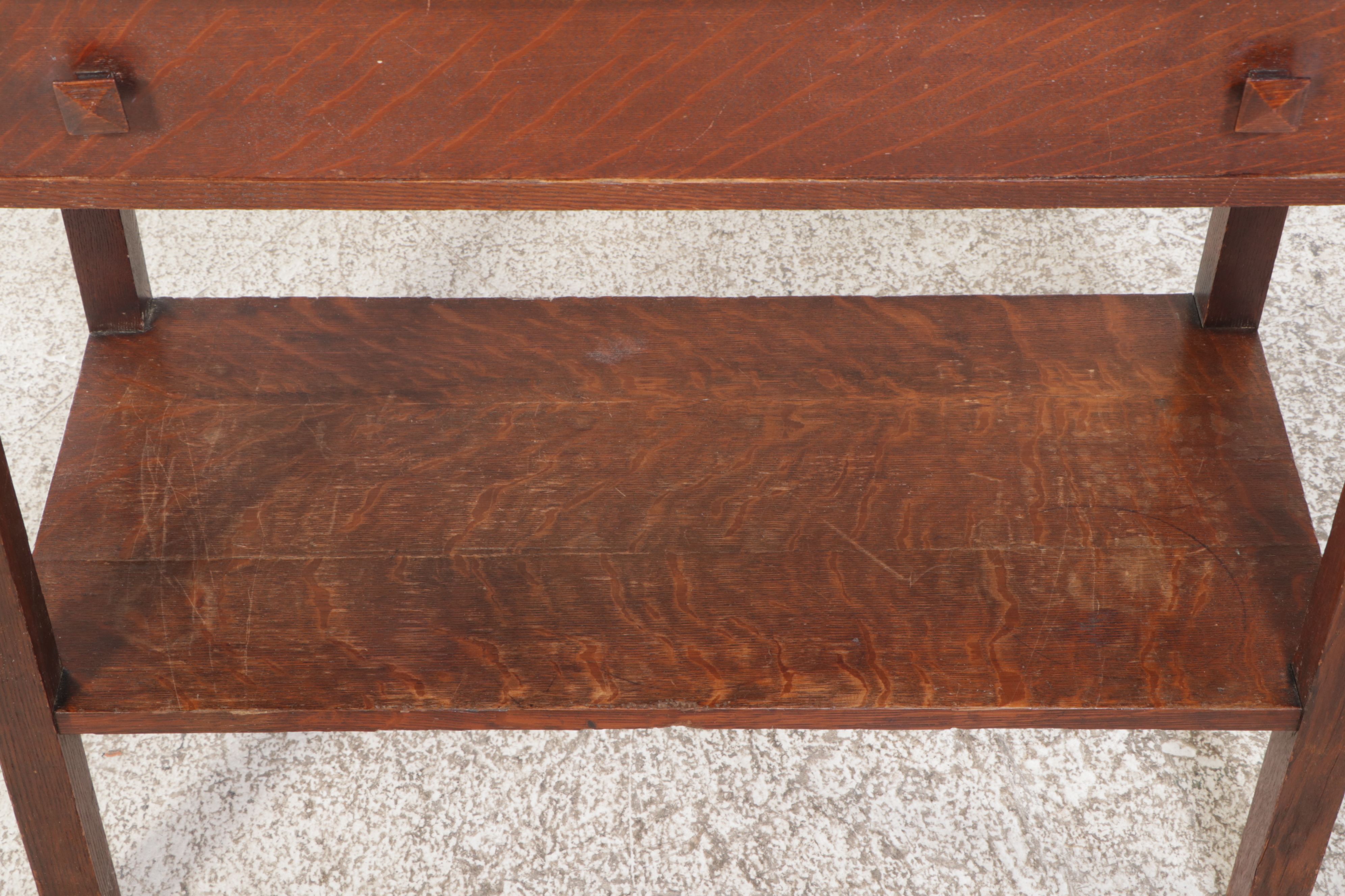 Mission Style Quartersawn Oak Washstand, Early 20th Century
