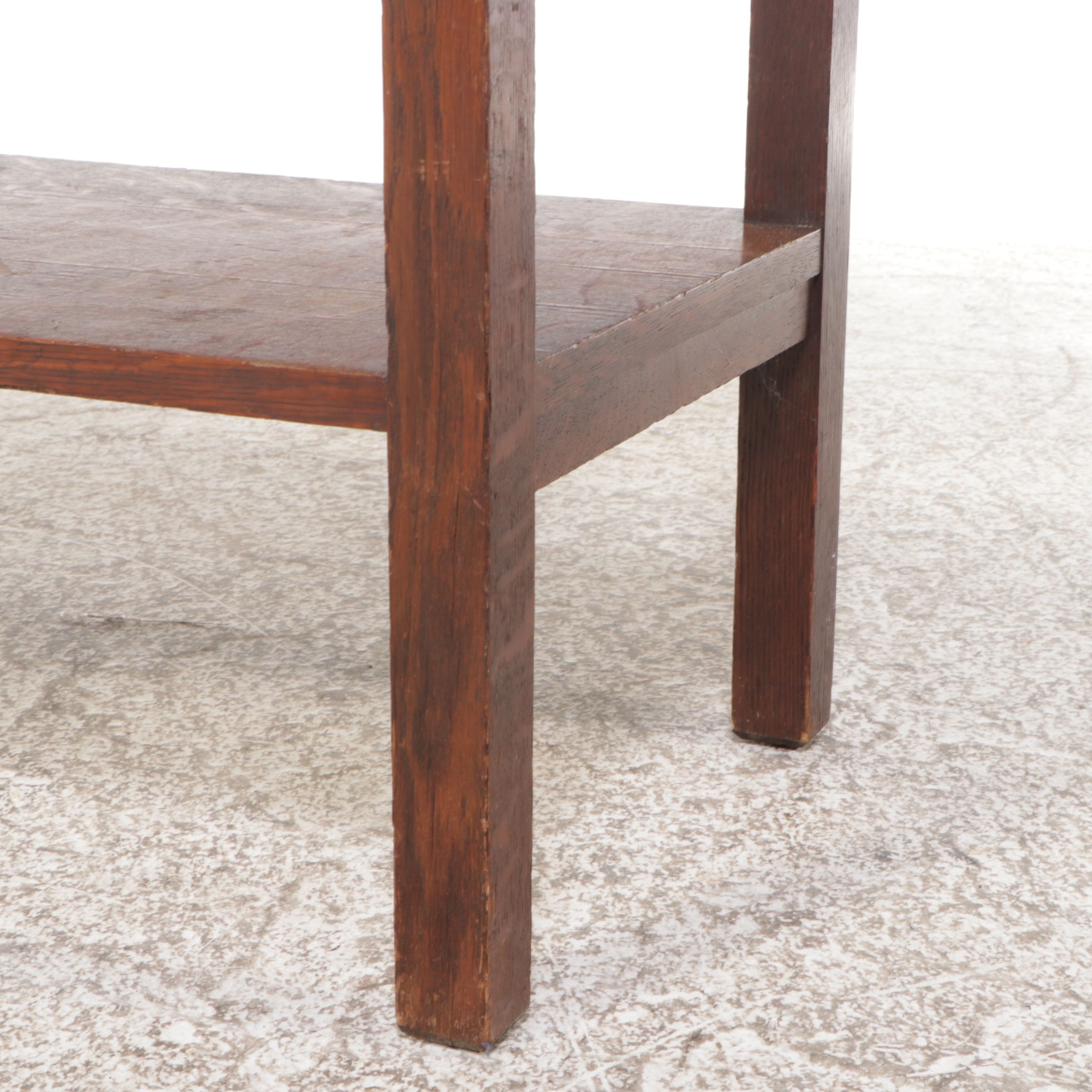 Mission Style Quartersawn Oak Washstand, Early 20th Century