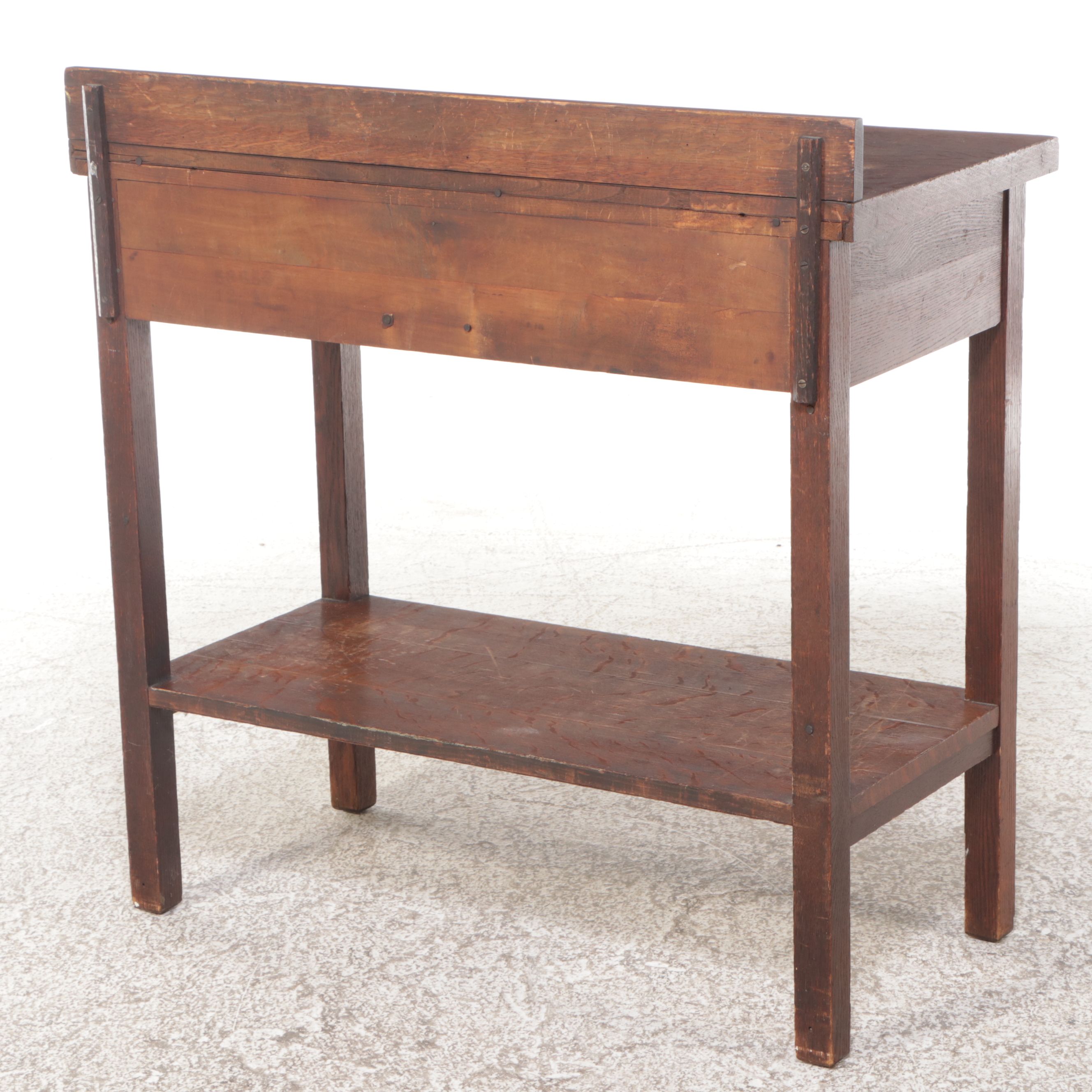 Mission Style Quartersawn Oak Washstand, Early 20th Century