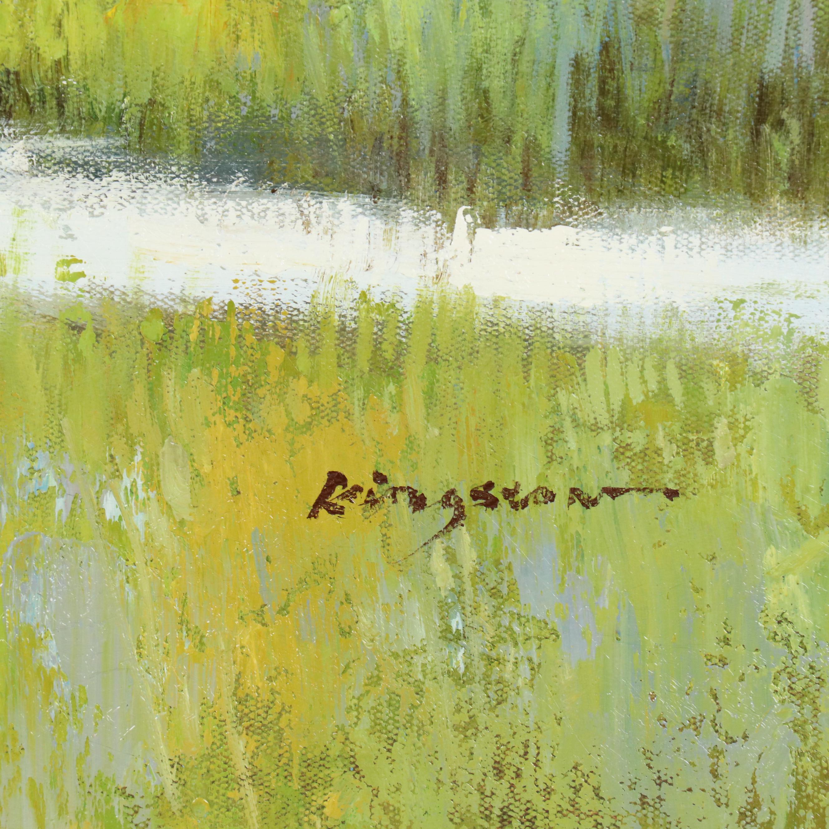 Kingston Marsh Landscape Oil Painting, 21st Century