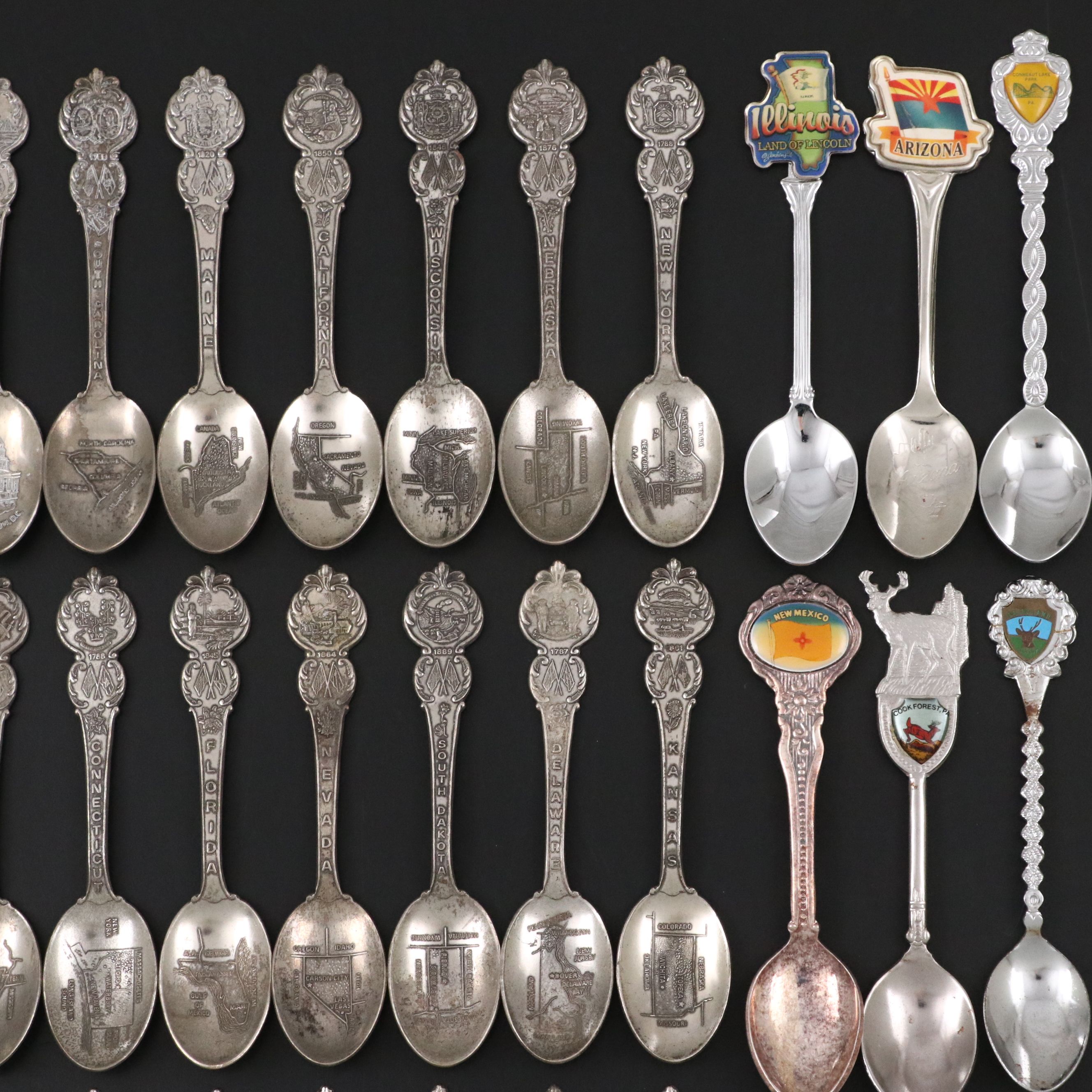 American Collectors Guild Silver Plate Spoons with Other Novelty Spoons