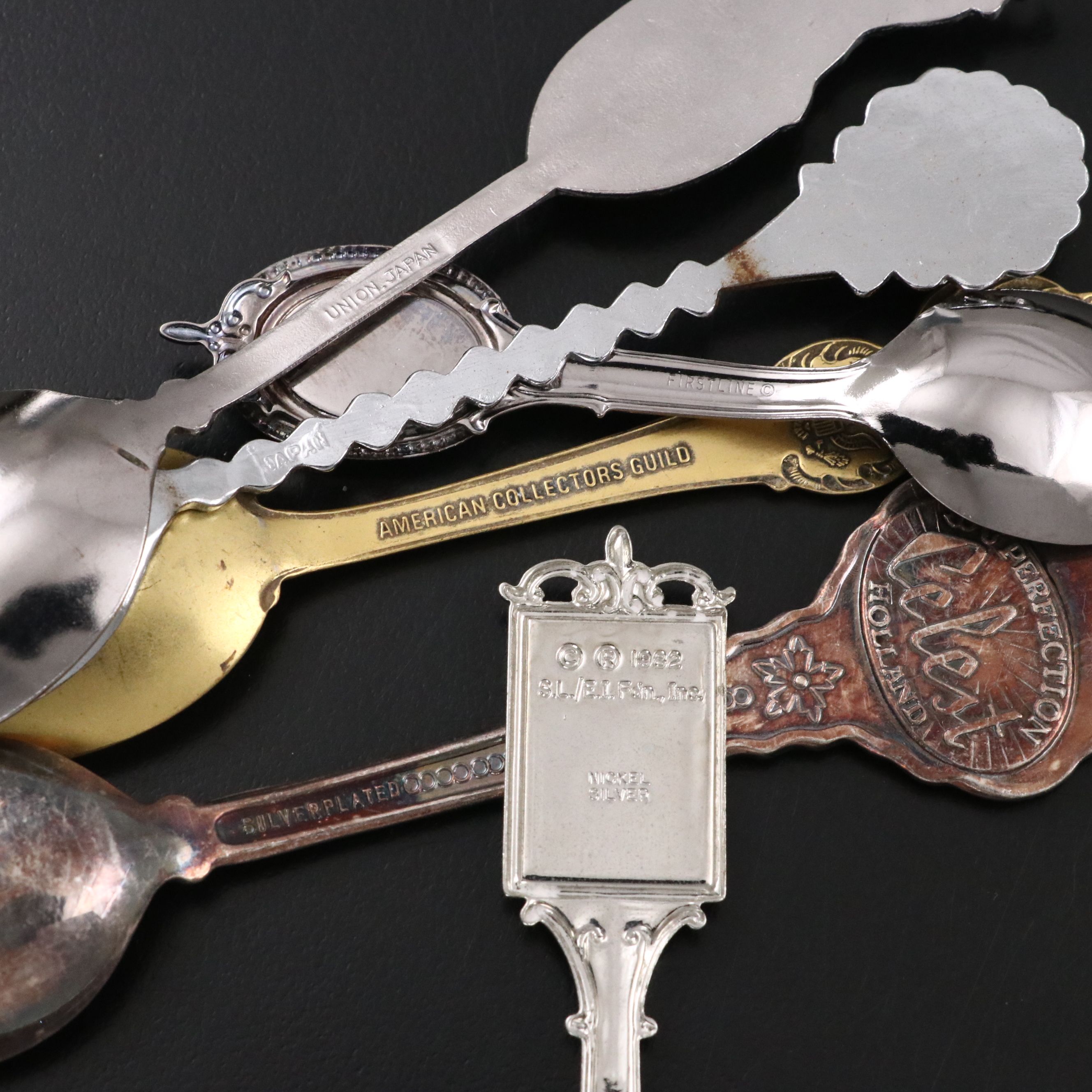 American Collectors Guild Silver Plate Spoons with Other Novelty Spoons