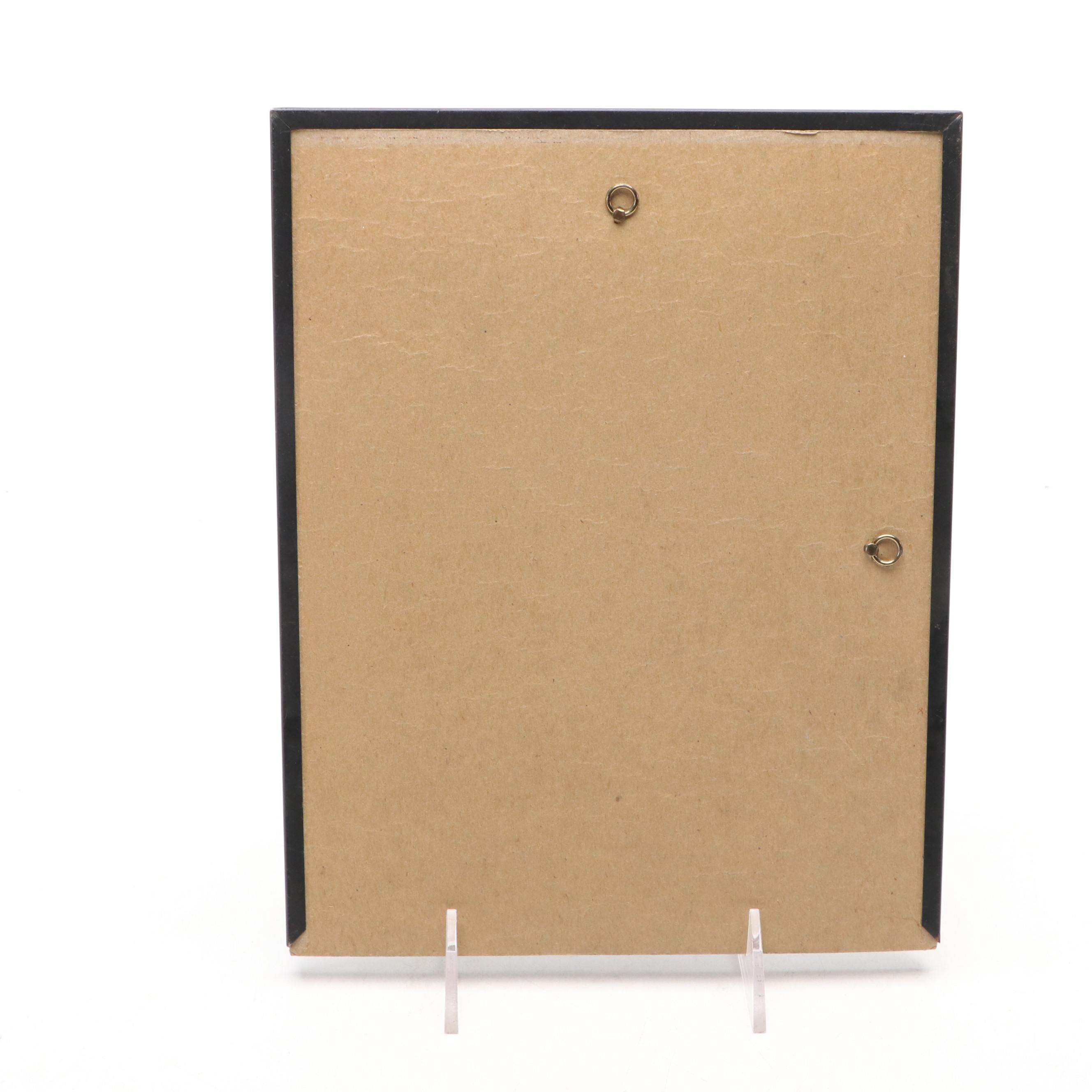 Offset Lithograph of Japanese Woman in a Red Kimono