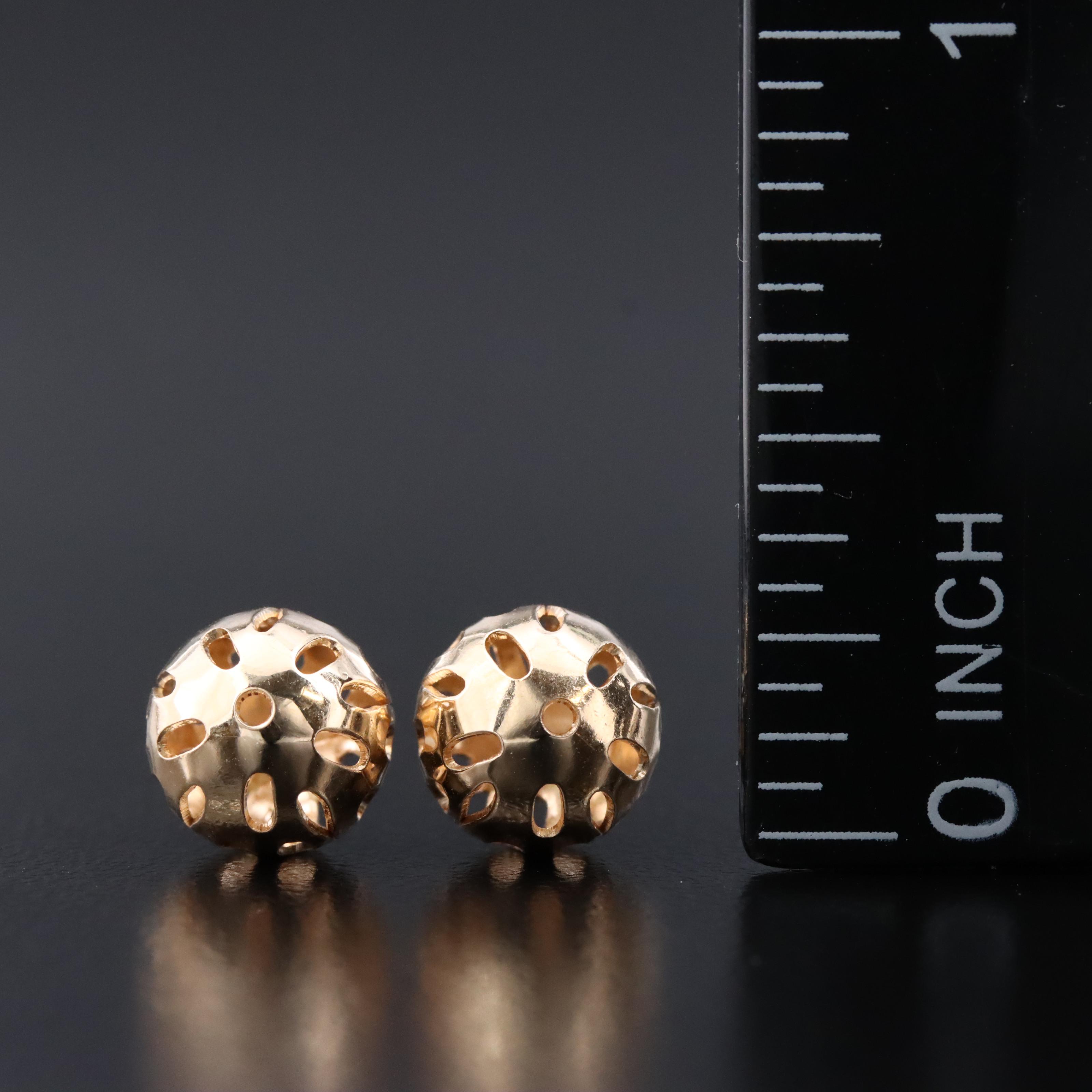 10K Pierced Stud Earrings