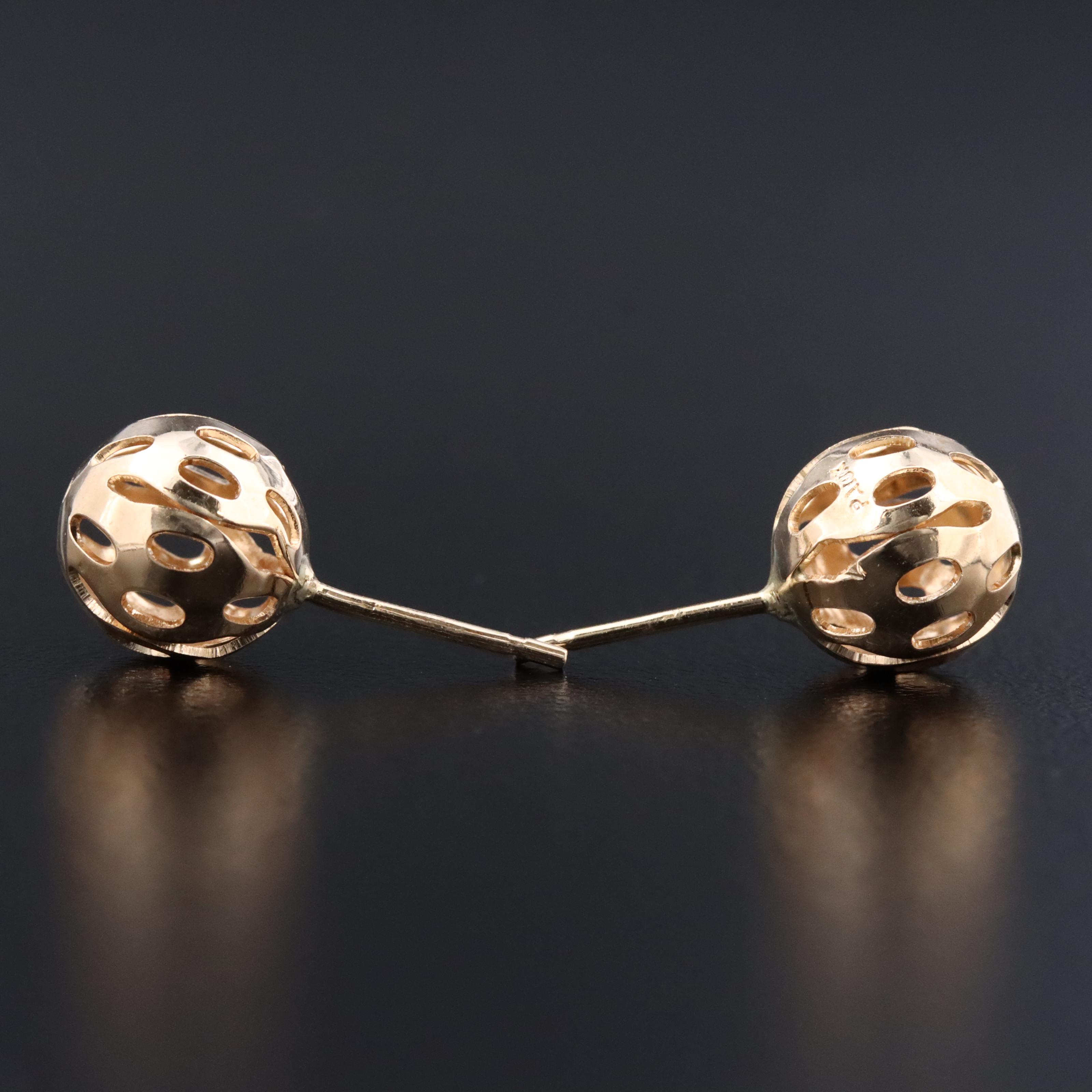 10K Pierced Stud Earrings