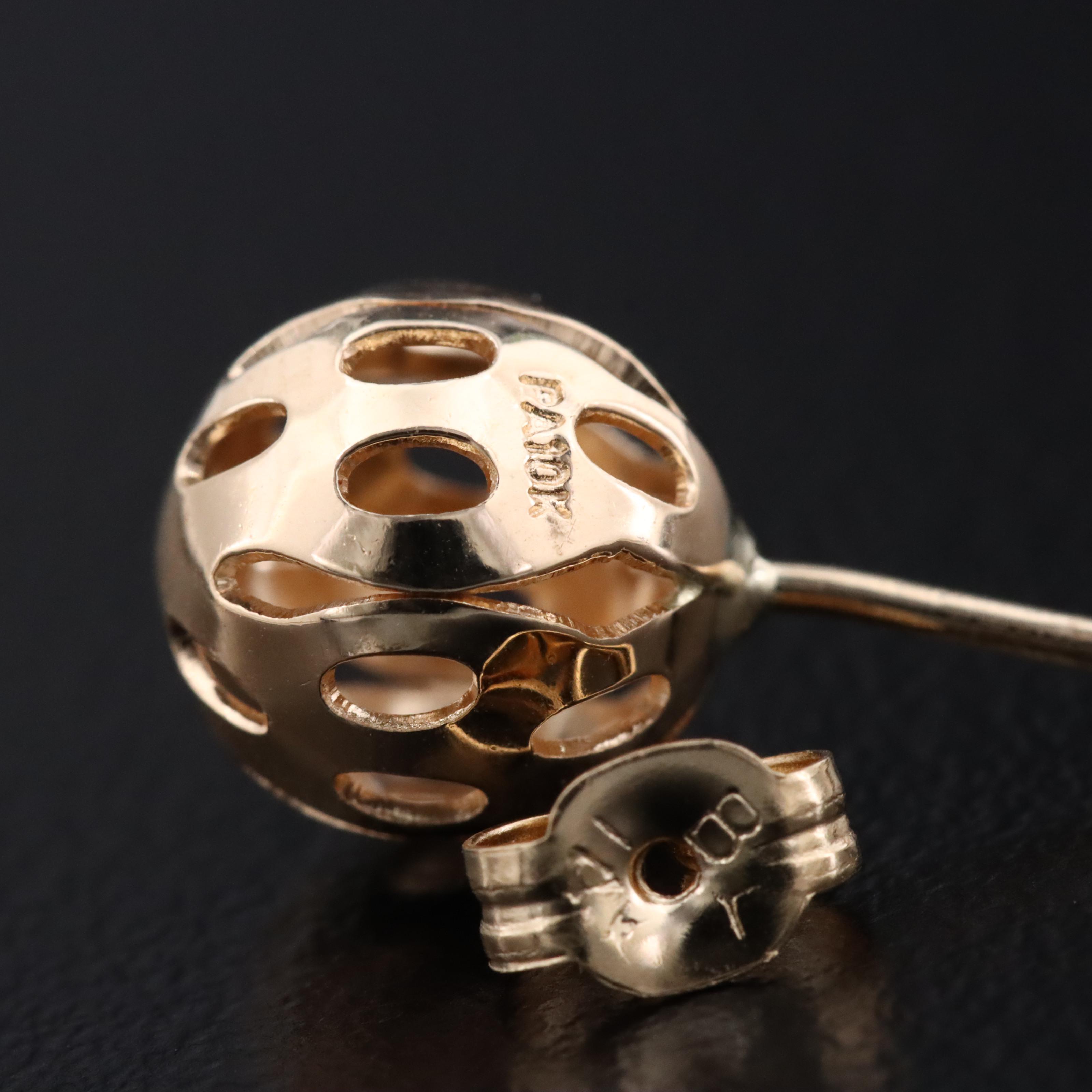 10K Pierced Stud Earrings