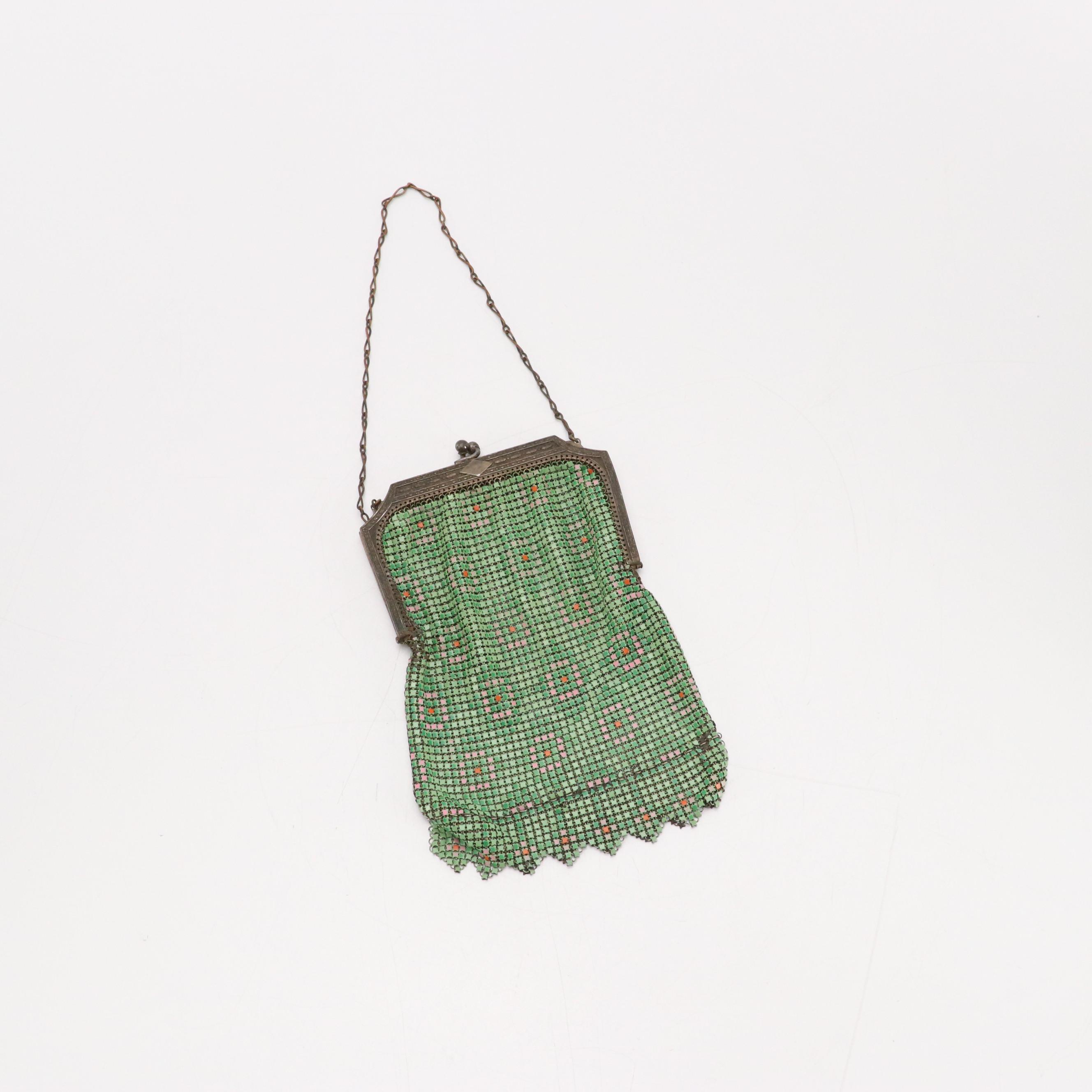 Whiting & Davis Enamel Armor Mesh Evening Bag, circa 1930