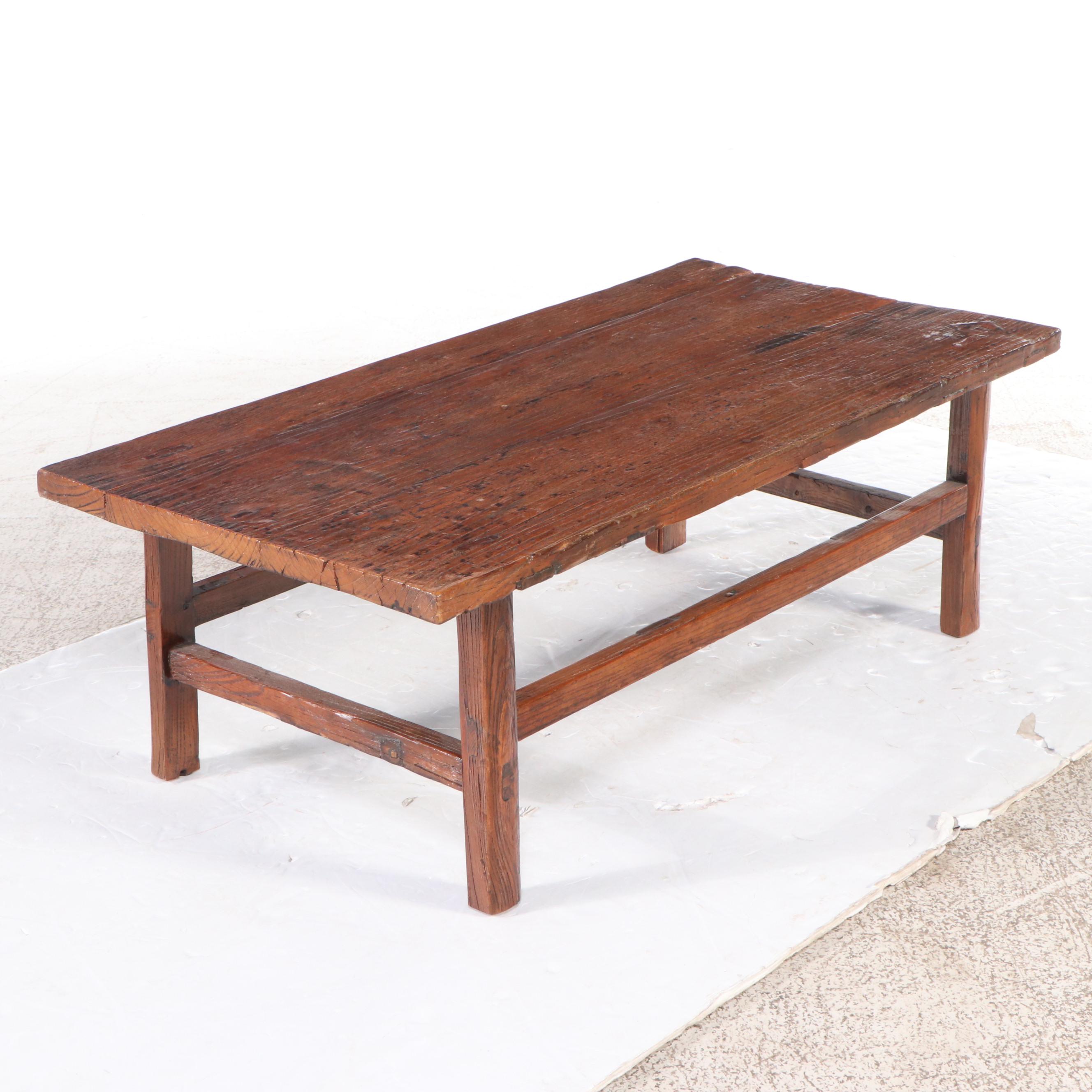 Rustic Wood Coffee Table, 19th Century
