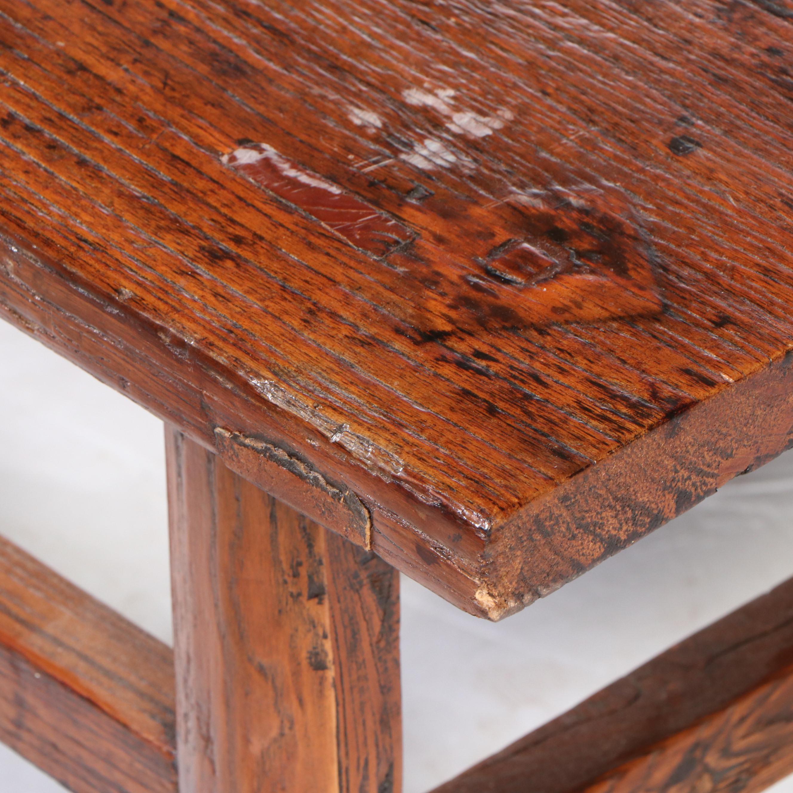 Rustic Wood Coffee Table, 19th Century