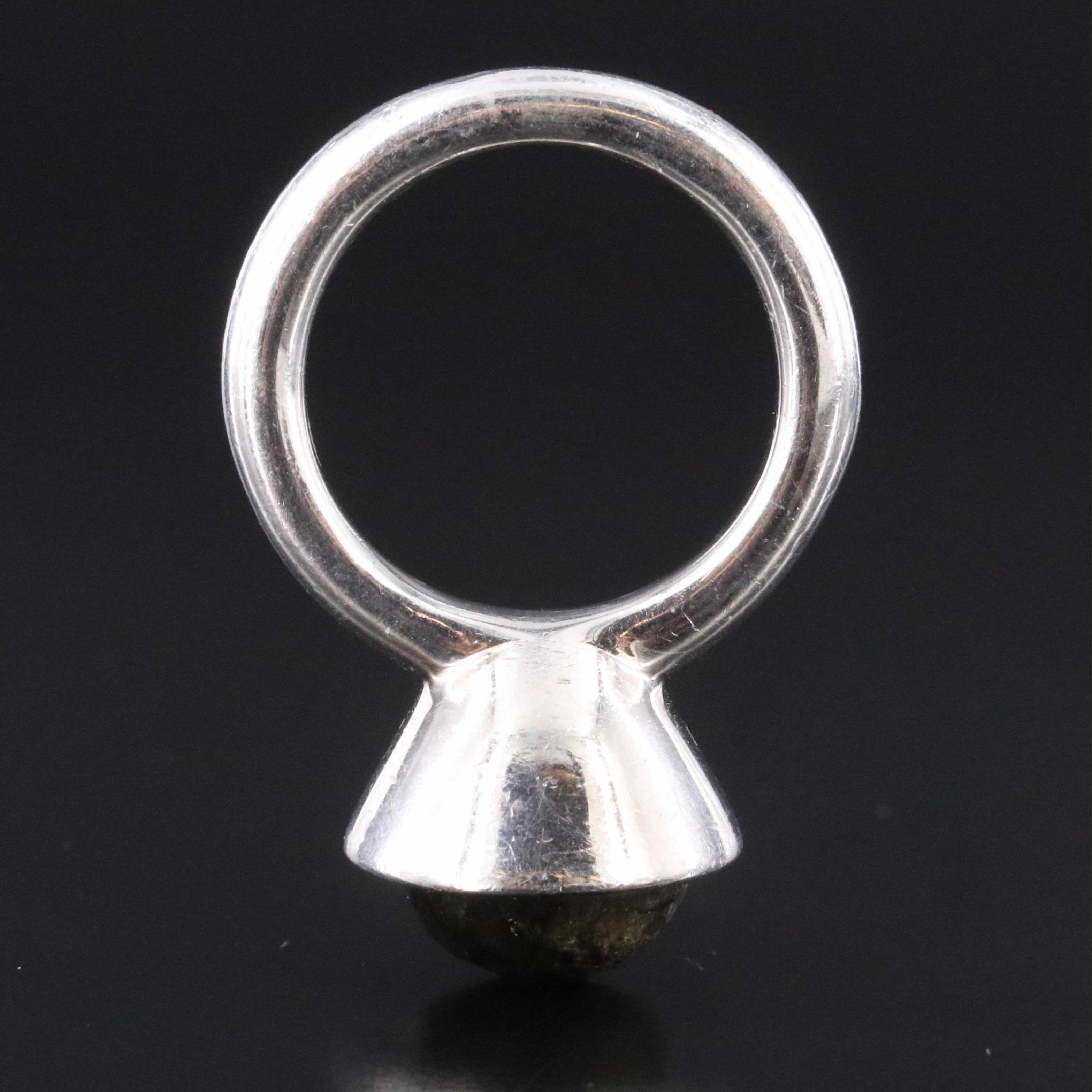 Shamila Sterling and Labradorite Ring