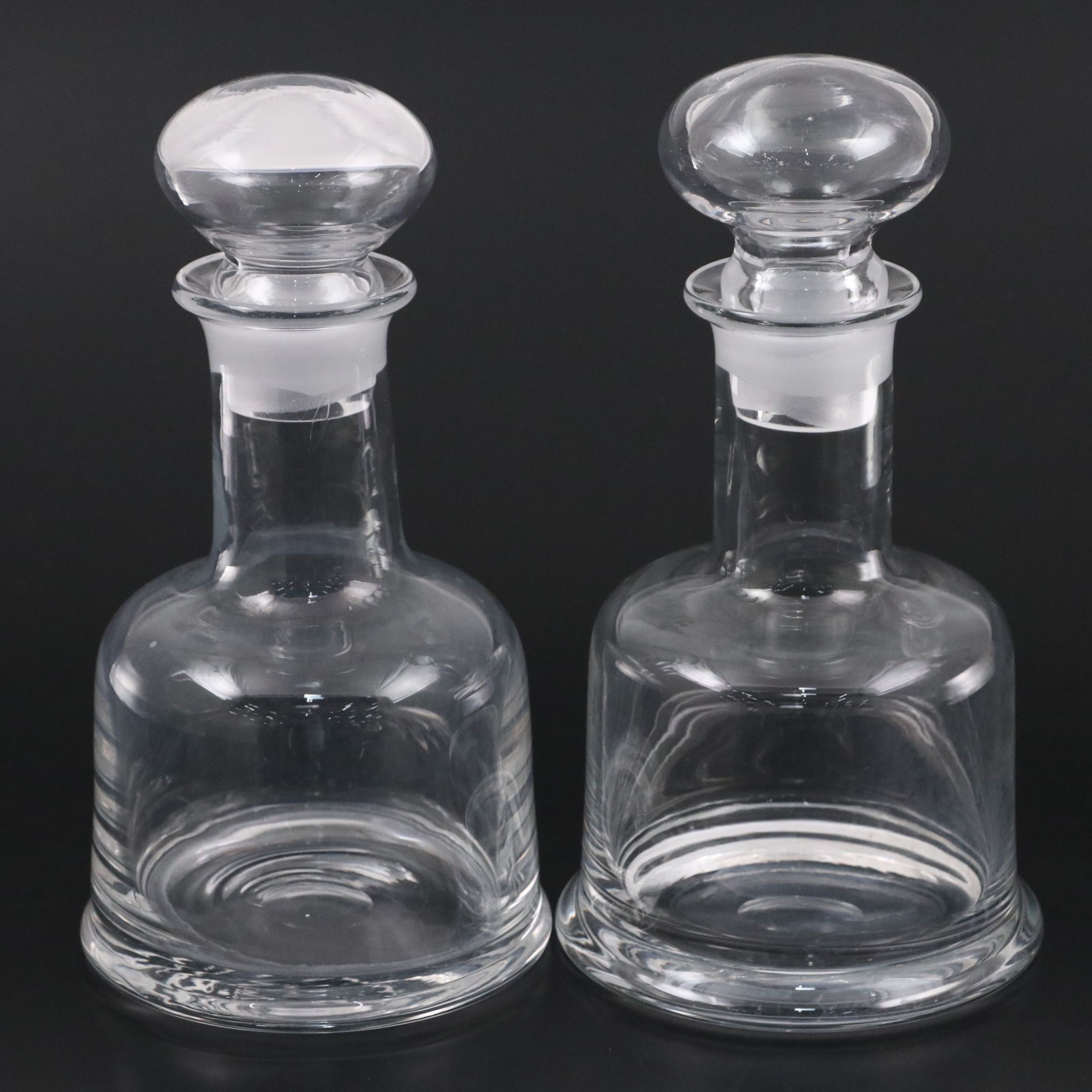 Pair of Glass Stoppered Decanters, Mid-20th Century